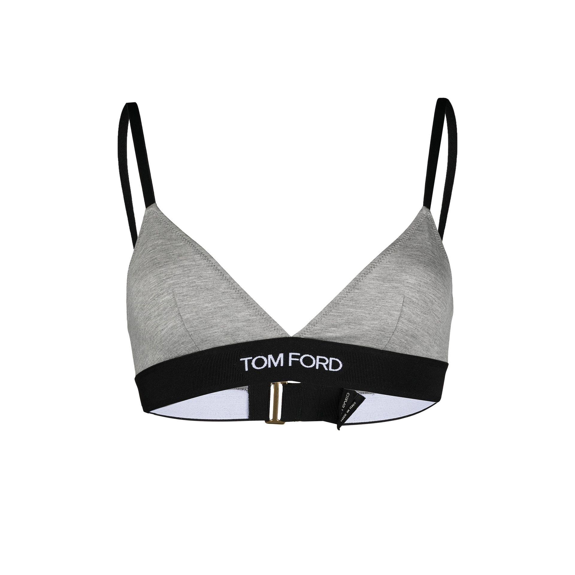 Tom Ford Logo Jersey Triangle Bra in Natural Womens Lingerie Tom Ford Lingerie 
