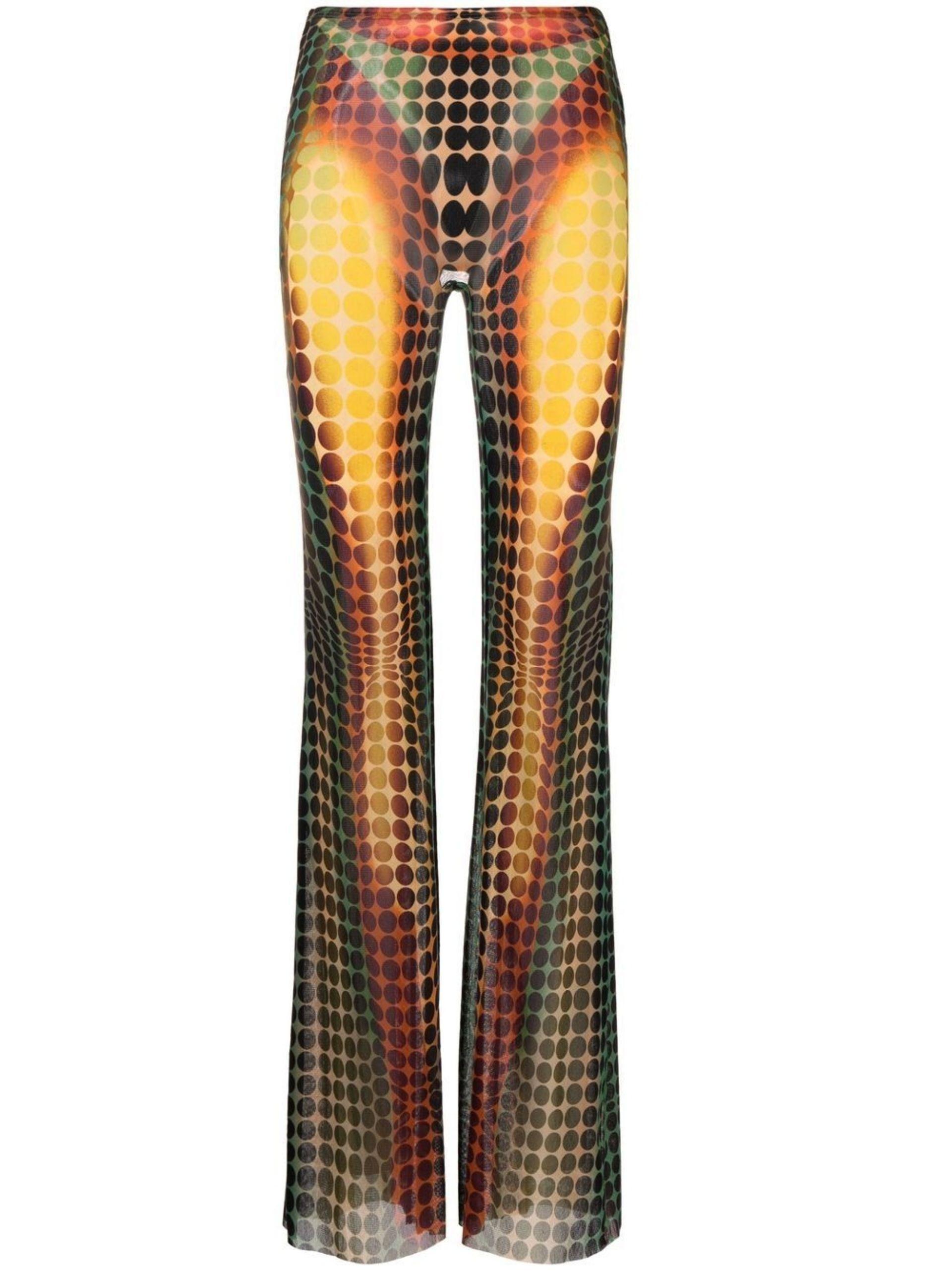 Jean Paul Gaultier The Brown Dots Print Trousers in Metallic | Lyst