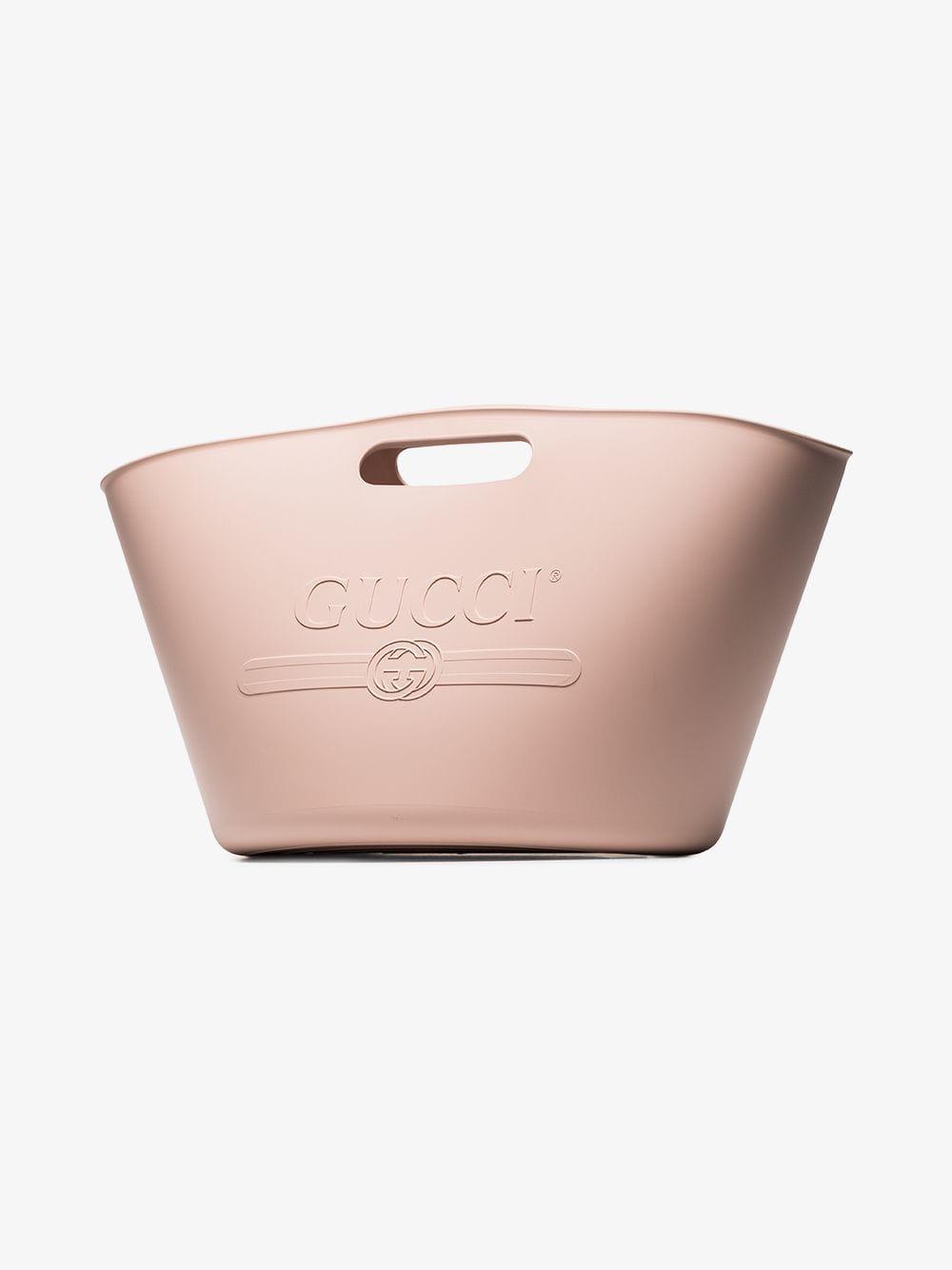 Gucci Pink Embossed Rubber Beach Bag | Lyst