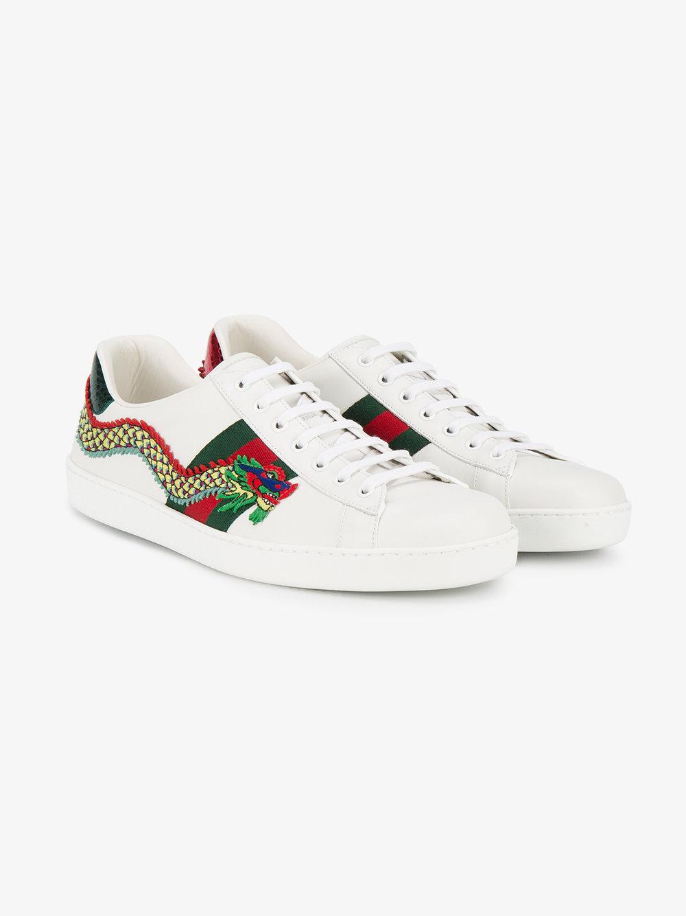 gucci embroidered shoes