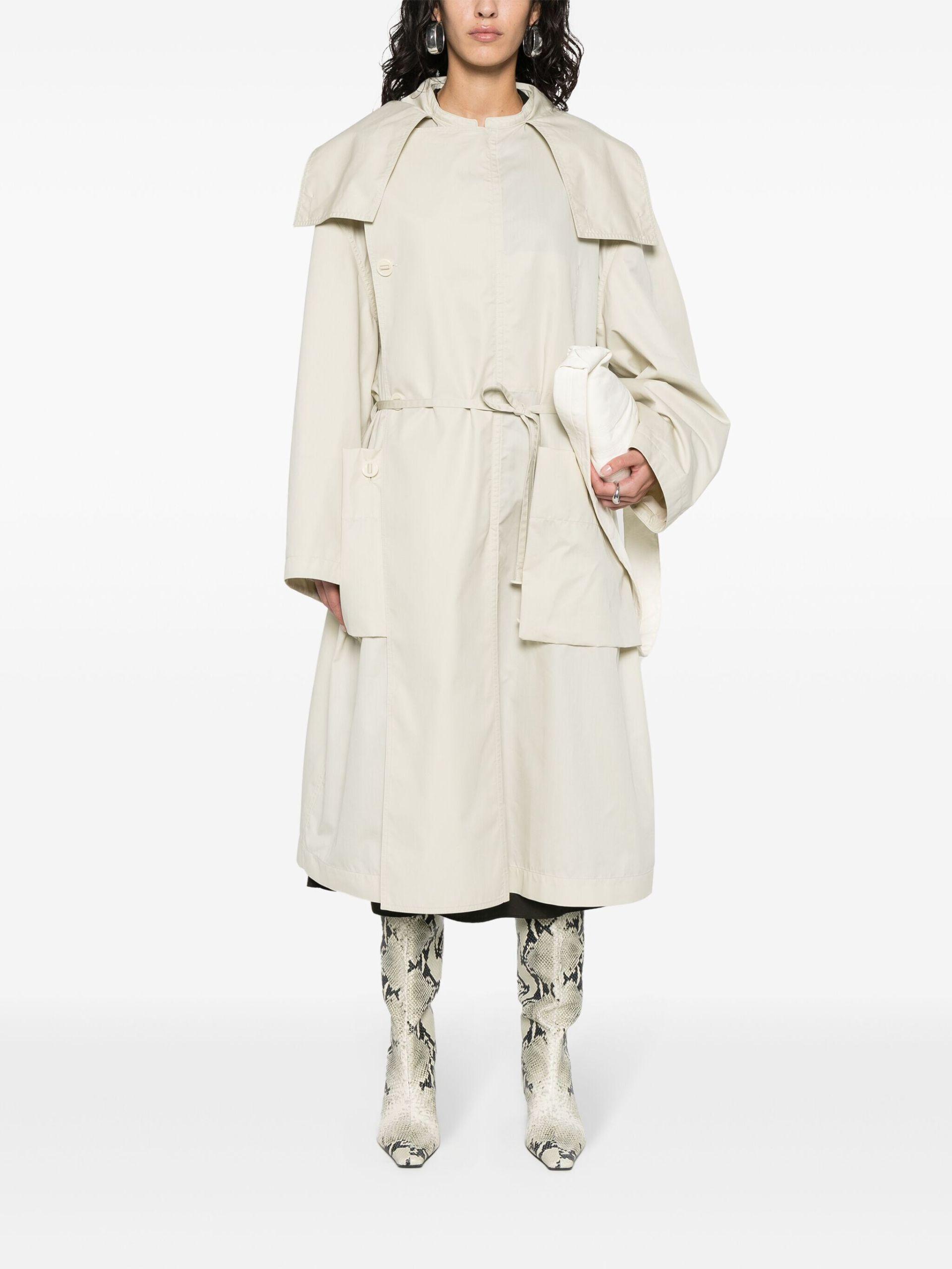 Lemaire Neutral Oversize-flap Trench Coat - Women's - Cotton