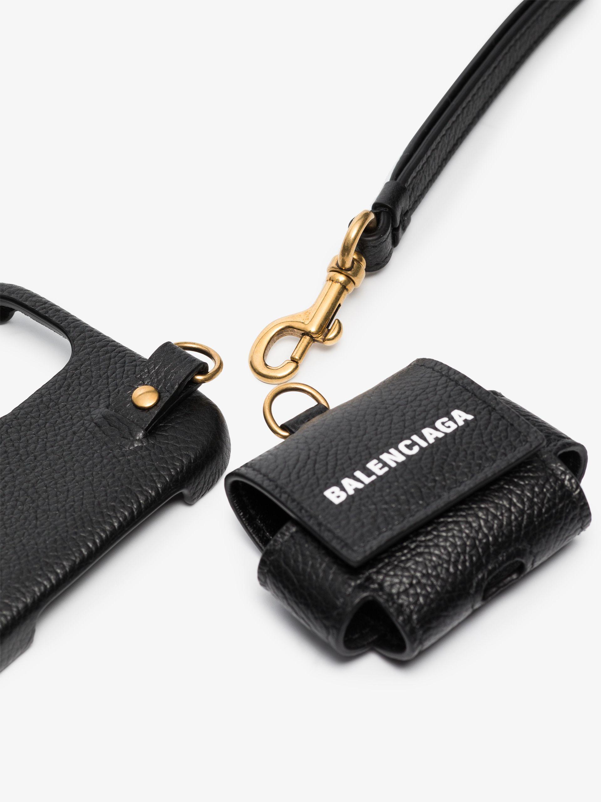 Balenciaga Black Iphone 12 Airpods Case | Lyst