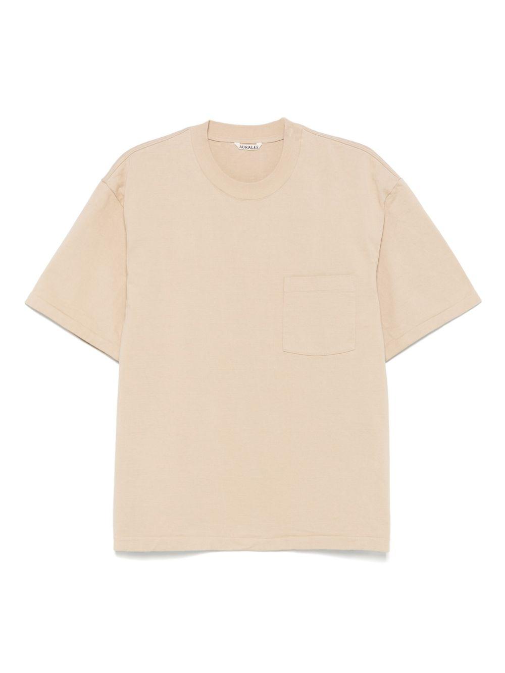 Tシャツ・カットソー Auralee Unisex Cotton Jersey T-shirt Ivory A23ST02CM-IV AURALEE Short sleeve t-shirts for Men | Online Sale up to 77