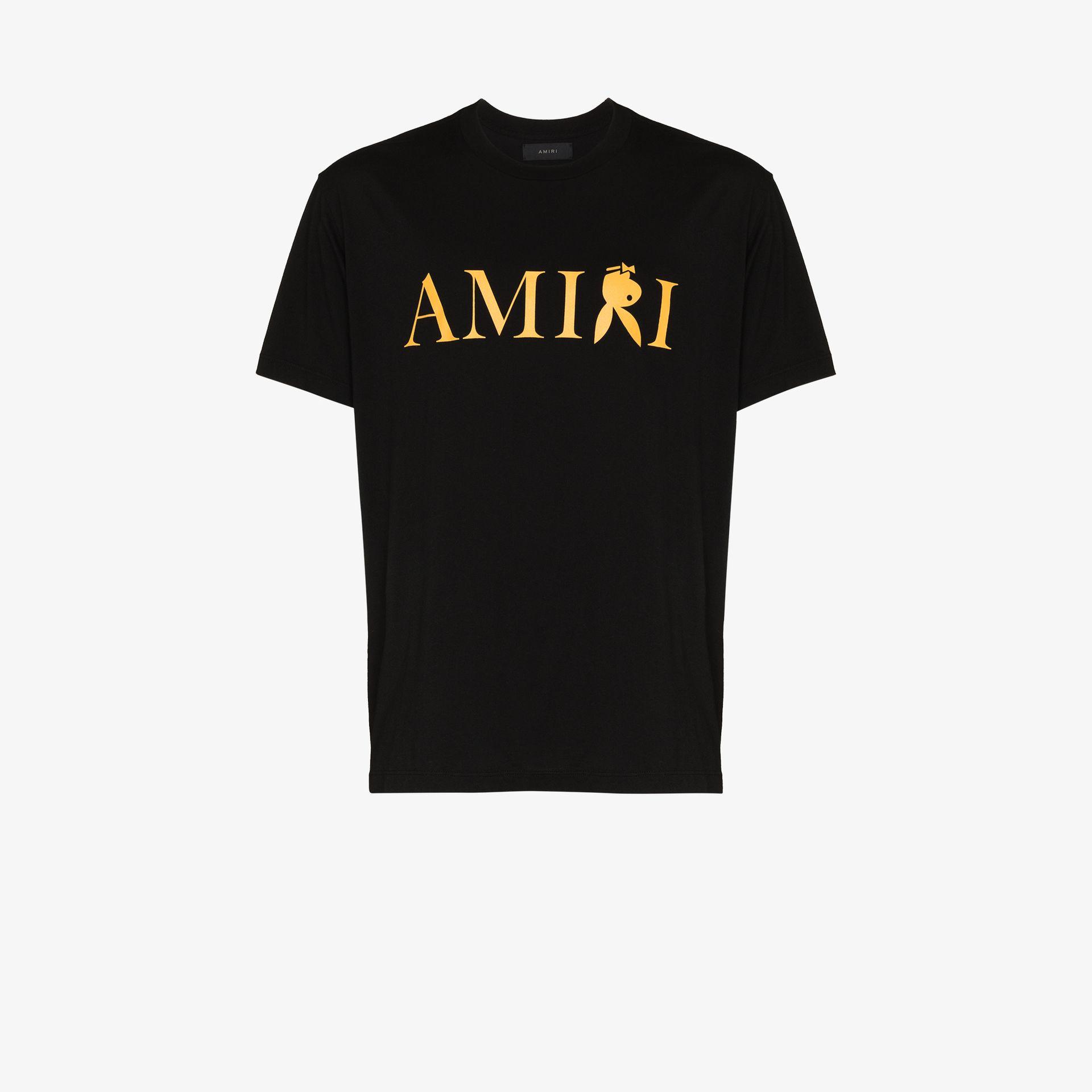 Amiri X Playboy Reverse Bunny Logo T-shirt in Black for Men | Lyst