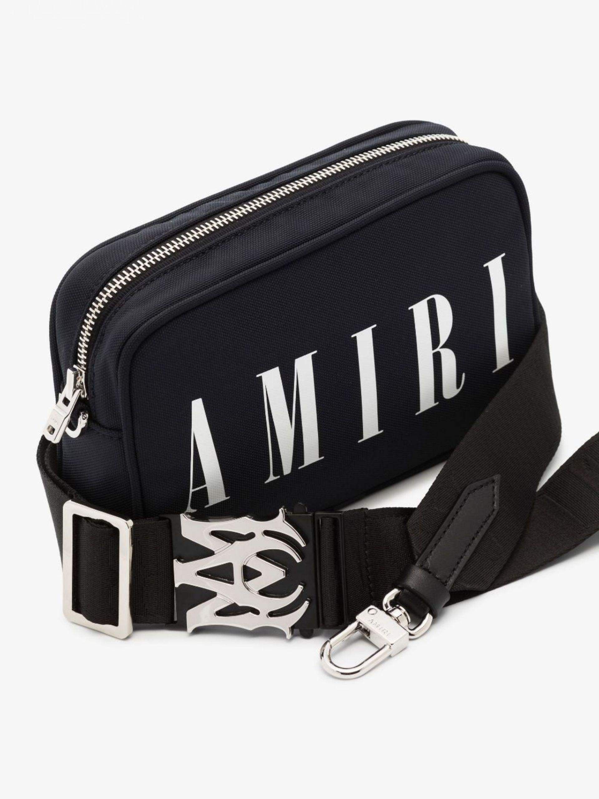 Amiri Black Logo-print Canvas Cross-body Bag for Men Mens Bags Messenger bags 