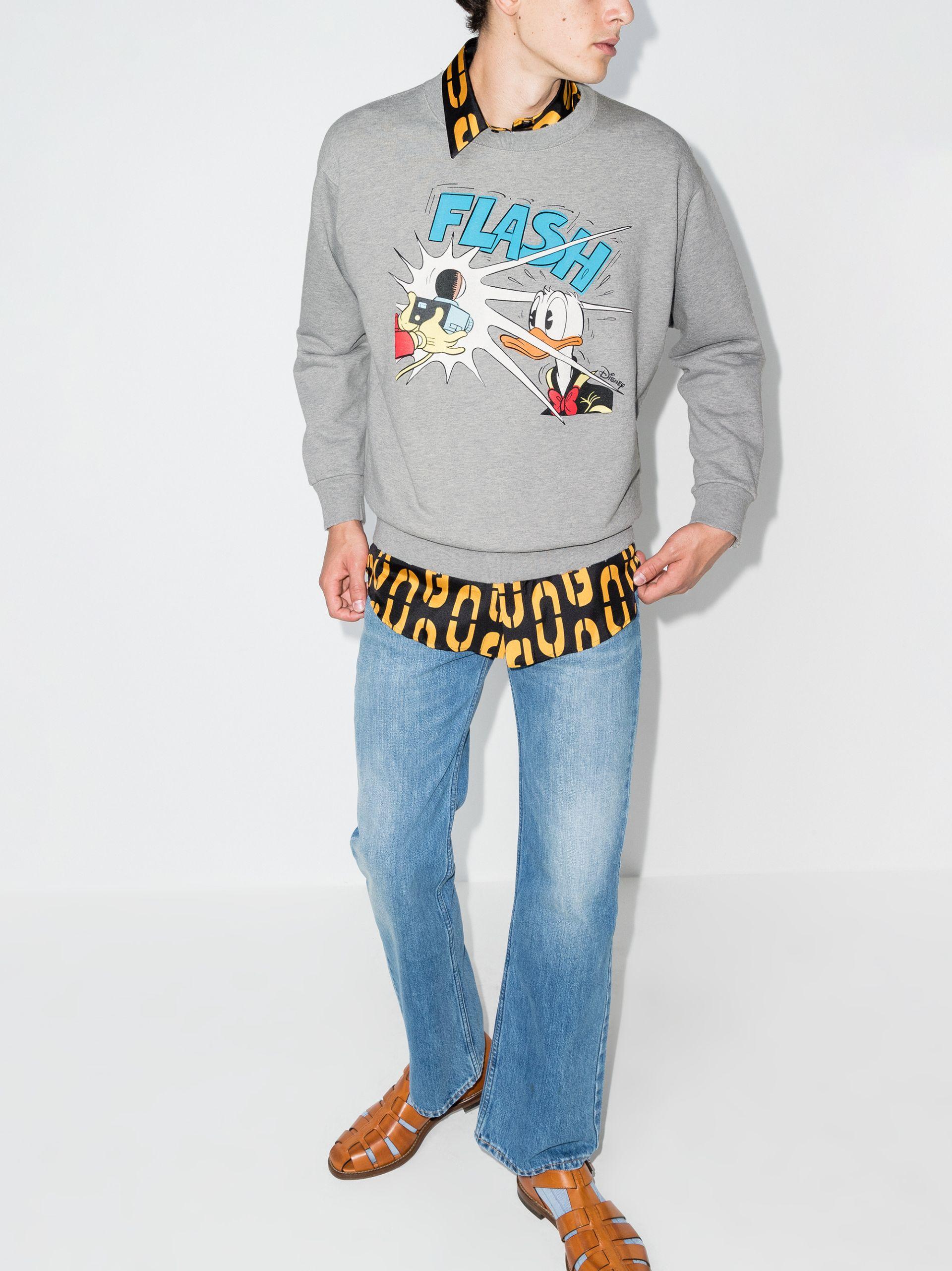 Gucci X Donald Duck Flash Sweatshirt in Gray for Lyst