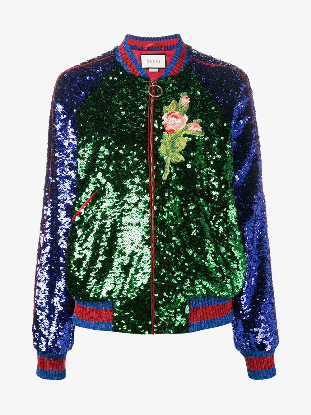gucci sequin bomber jacket