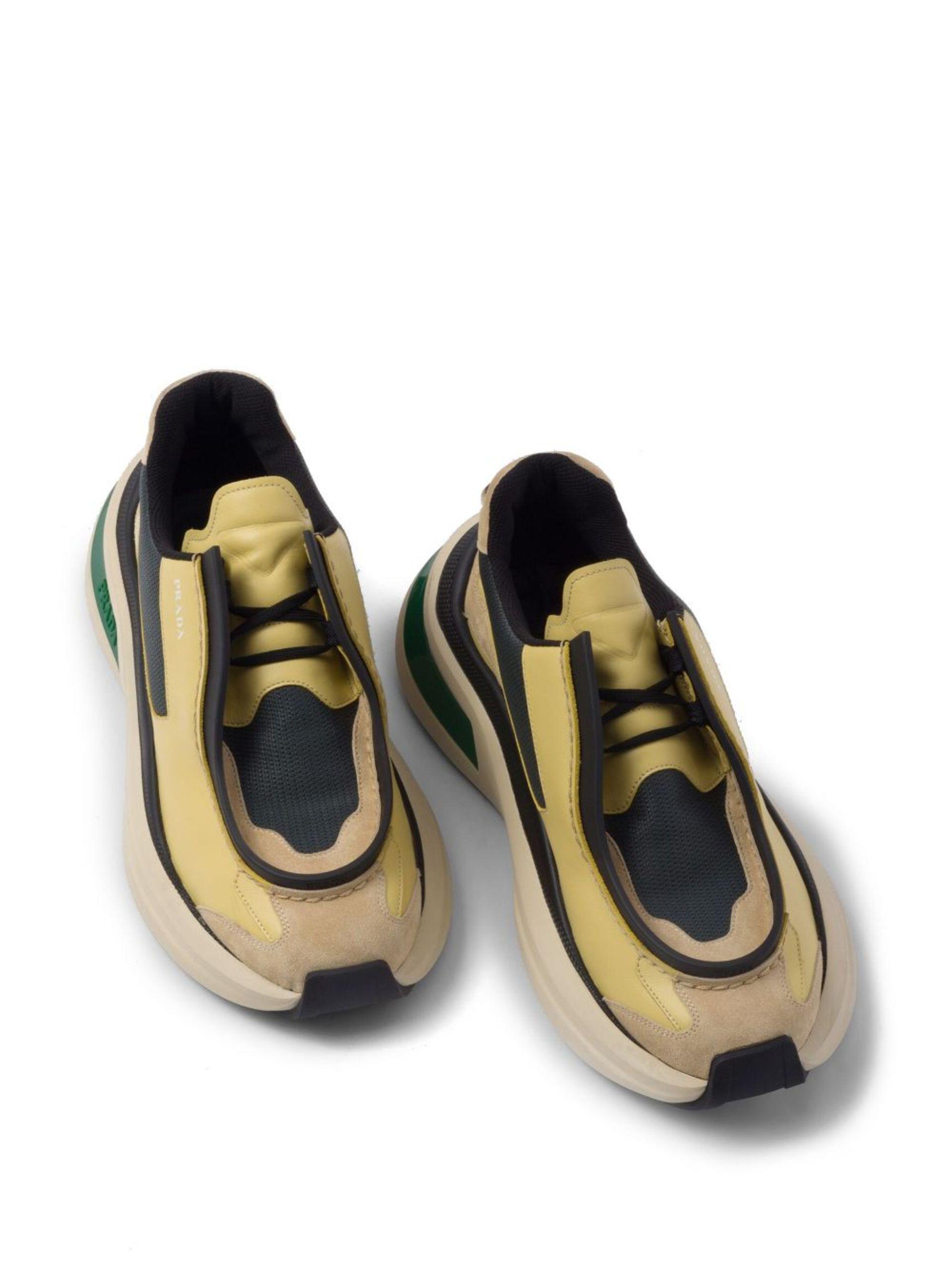 スニーカー Prada Systeme Sneakers In A Mix Of Materials Prada Systeme brushed leather sneakers with bike fabric and
