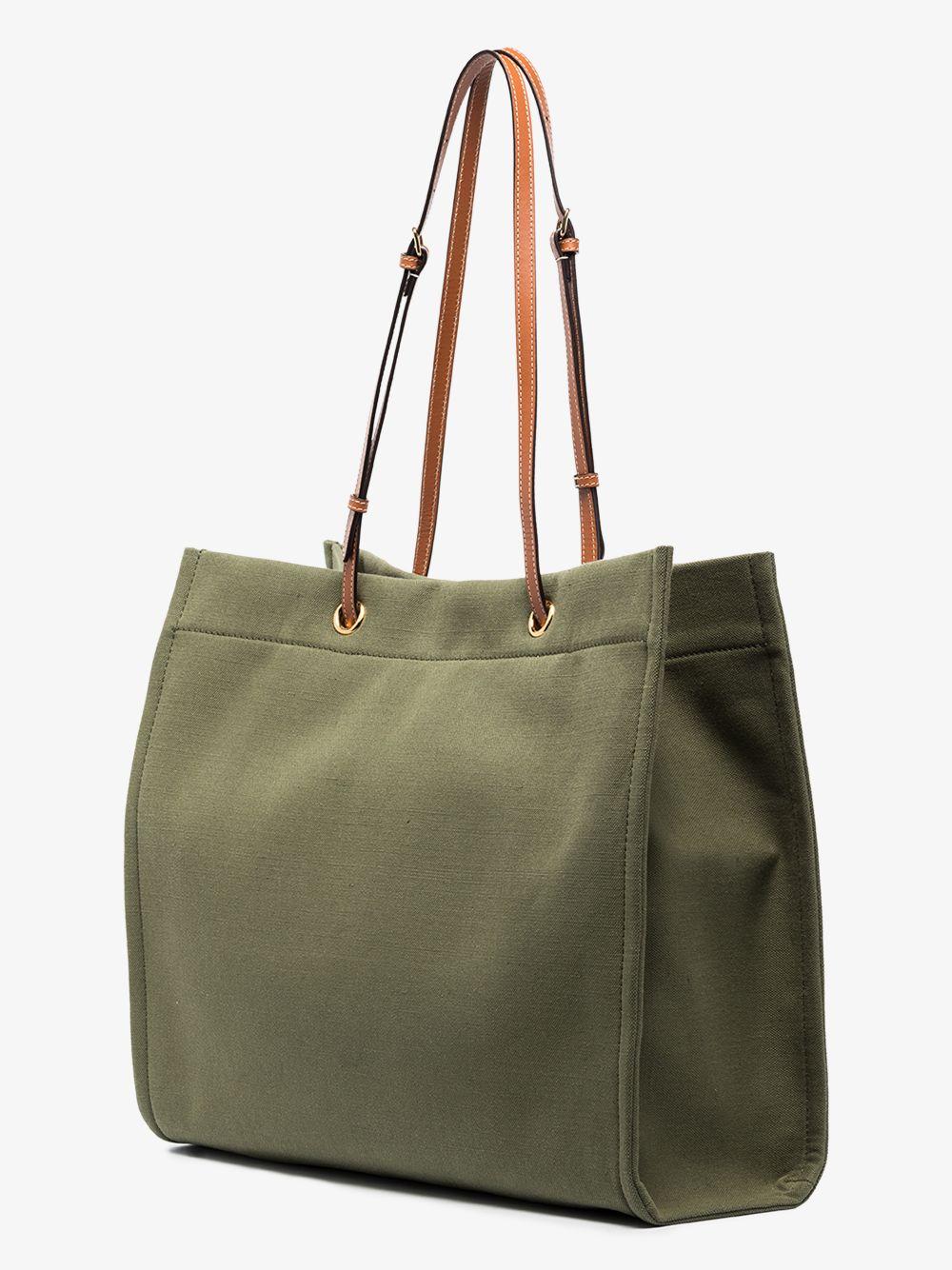 Shop LC Khaki Color Canvas Tote Bag