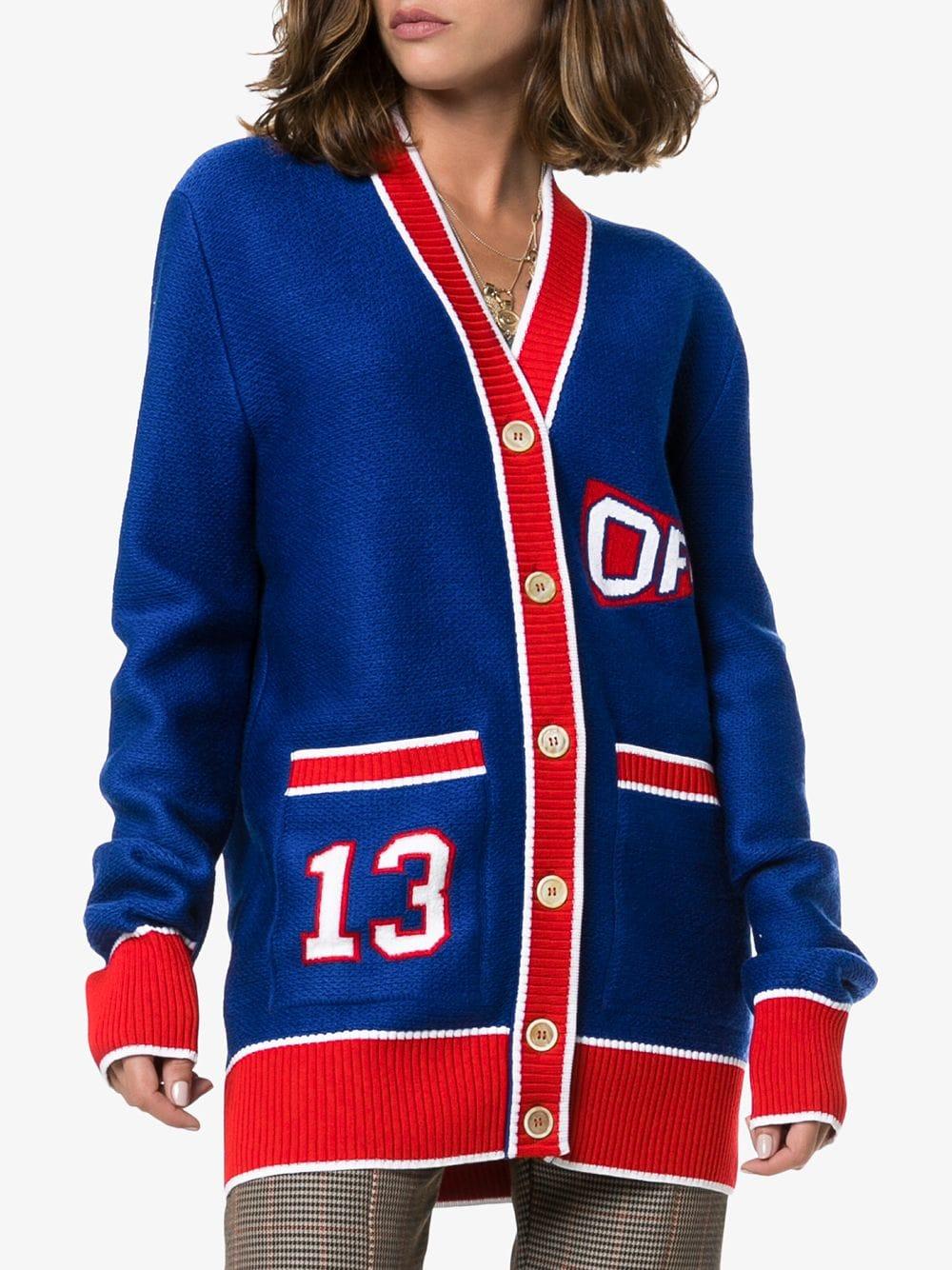 off white flag cardigan
