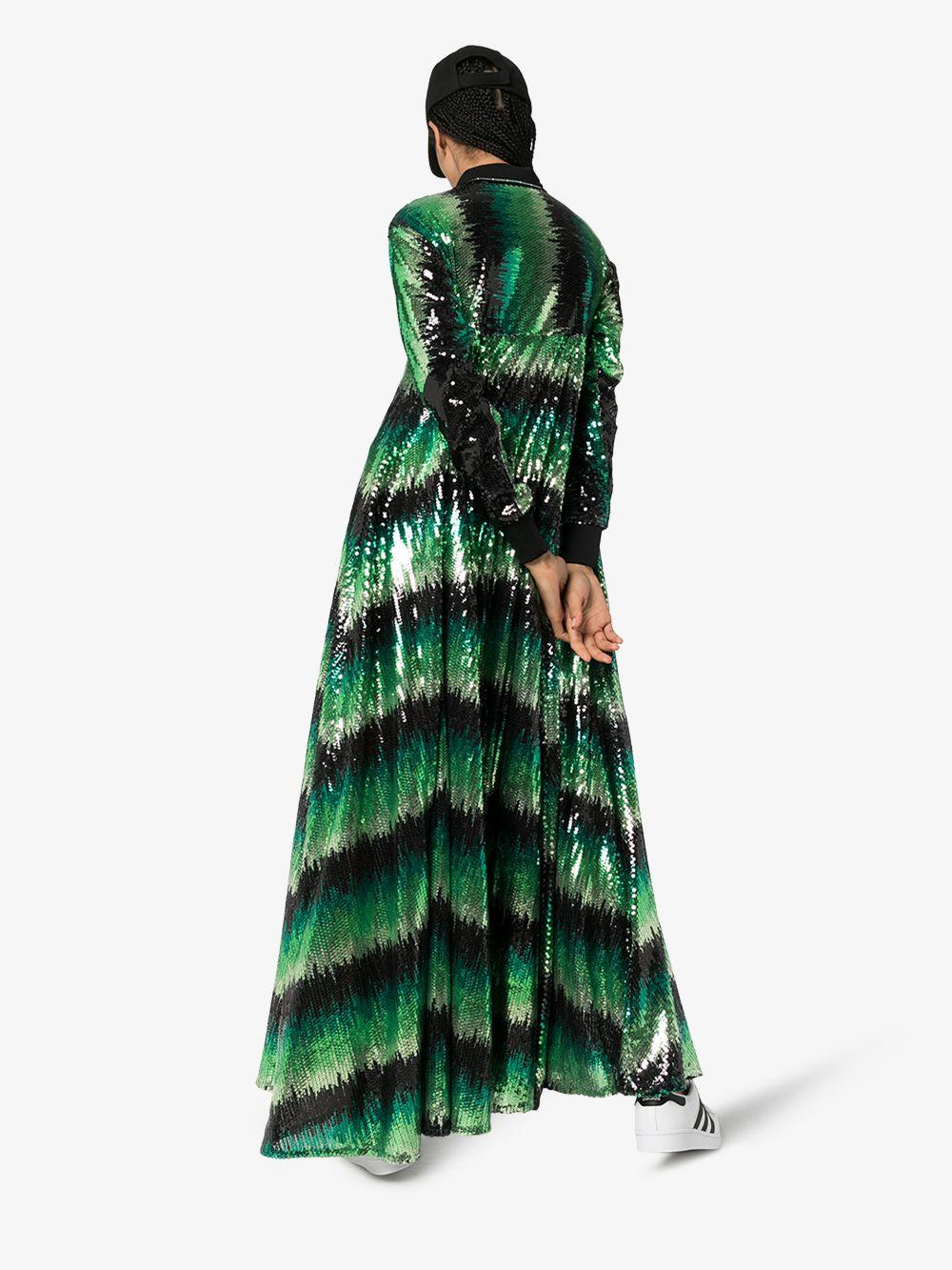 adidas X Anna Isoniemi Sequinned Maxi Dress in Green | Lyst