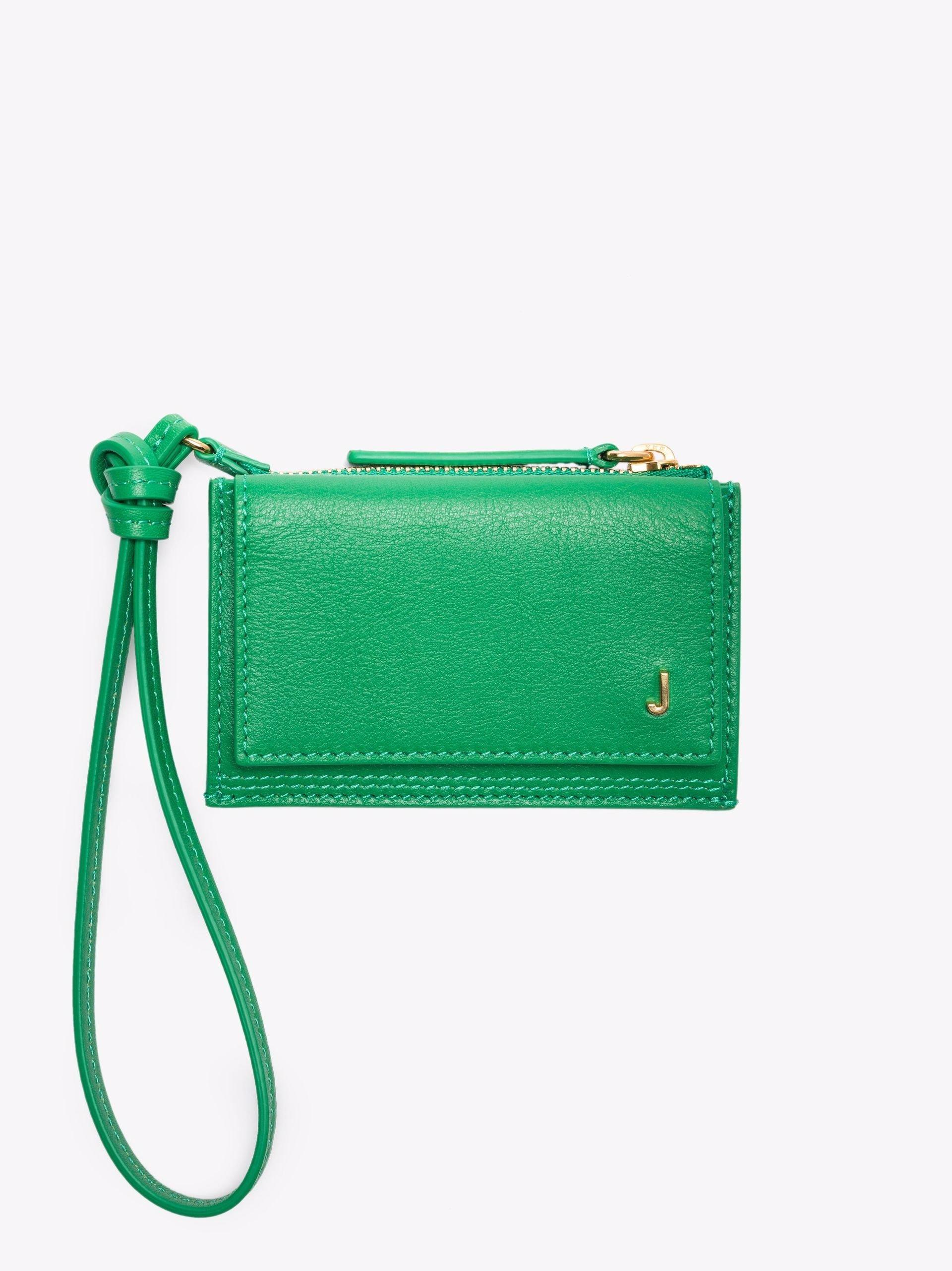 Le Porte Leather Wallet With Strap in Blue - Jacquemus