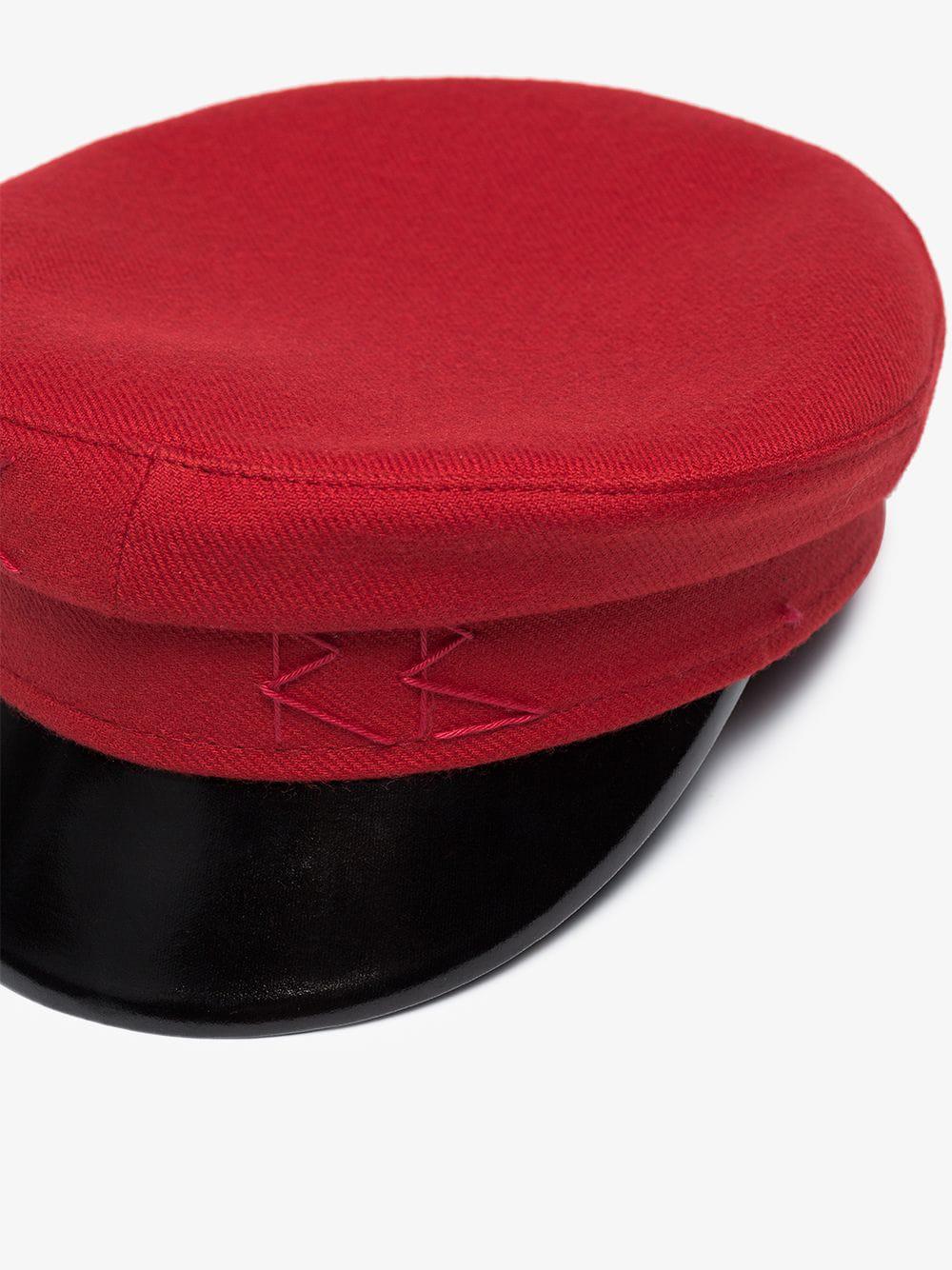 Ruslan Baginskiy Red Wool Baker Boy Cap - Lyst