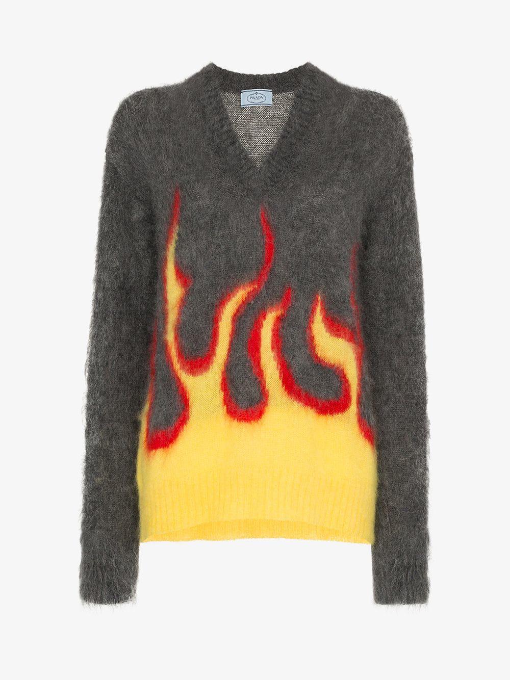 prada flame sweater