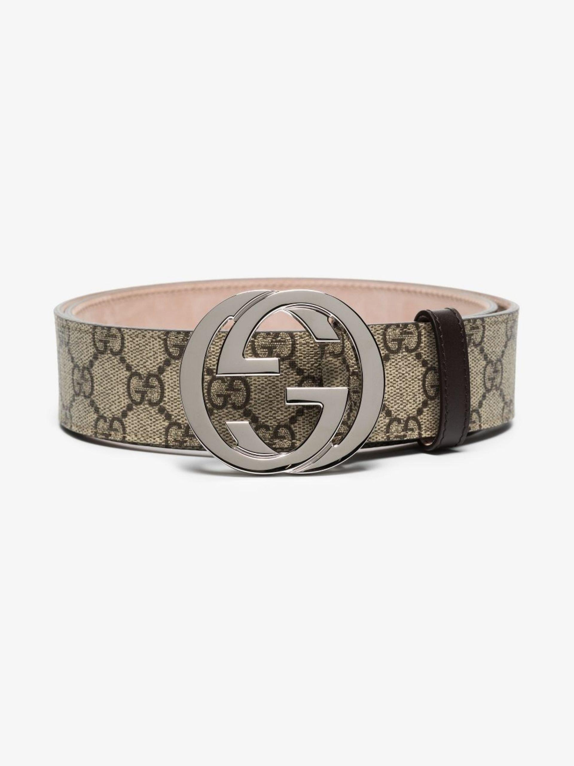 Gucci GG Supreme Canvas G Buckle Belt 
