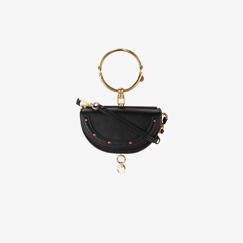 chloe black clutch bag