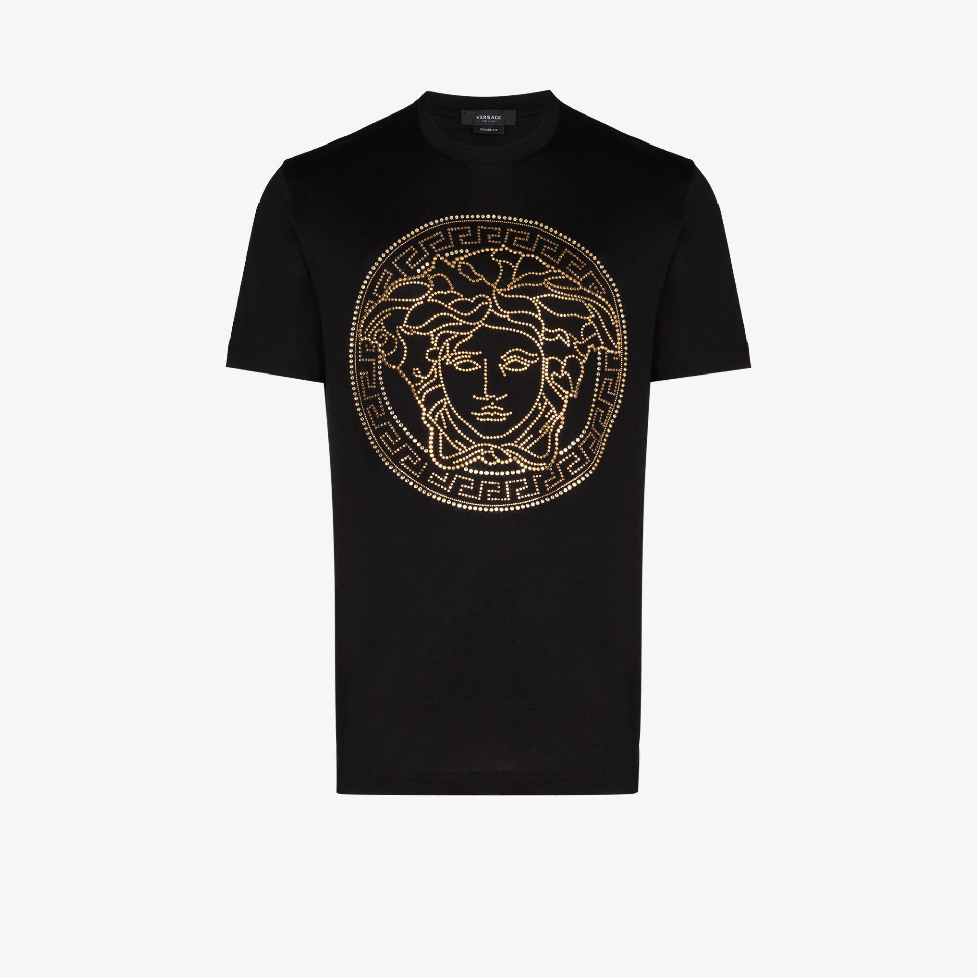 Versace Cotton Embellished Medusa Logo 