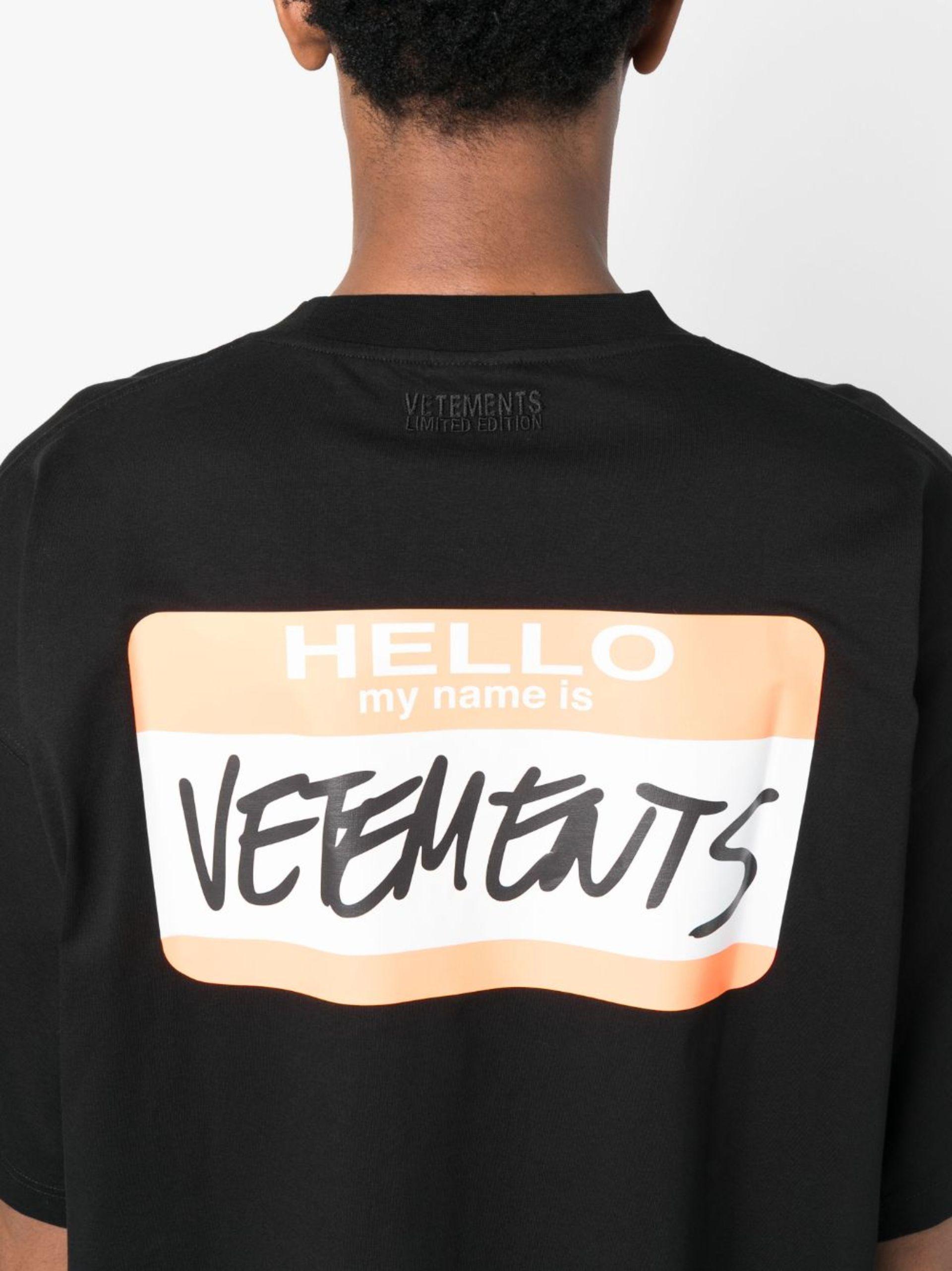 Vetements My Name Is Cotton T-shirt - Unisex - Cotton in Black | Lyst
