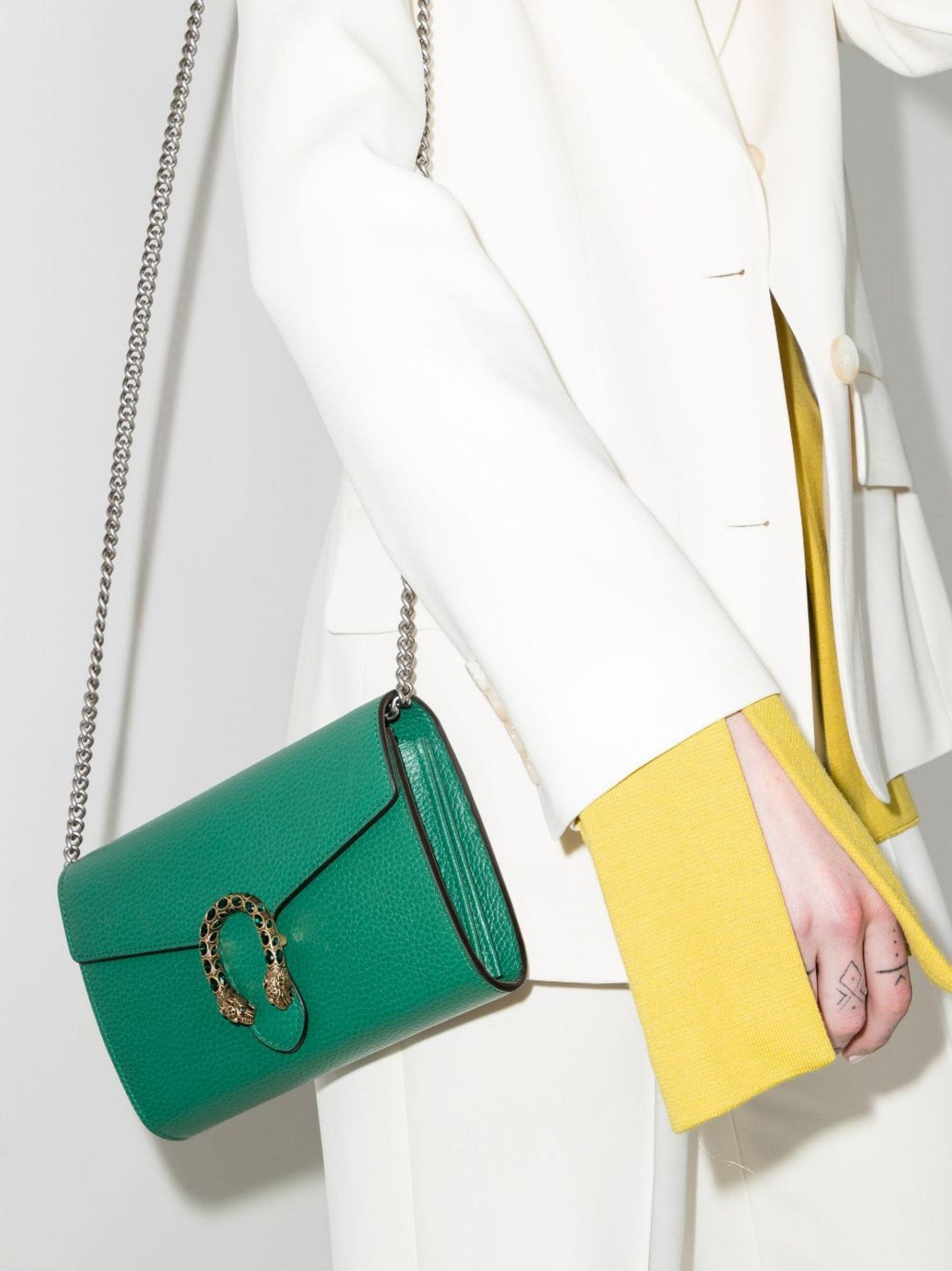 Gucci Dionysus Leather Wallet On Chain 