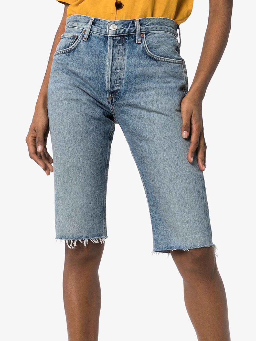 agolde carrie denim shorts