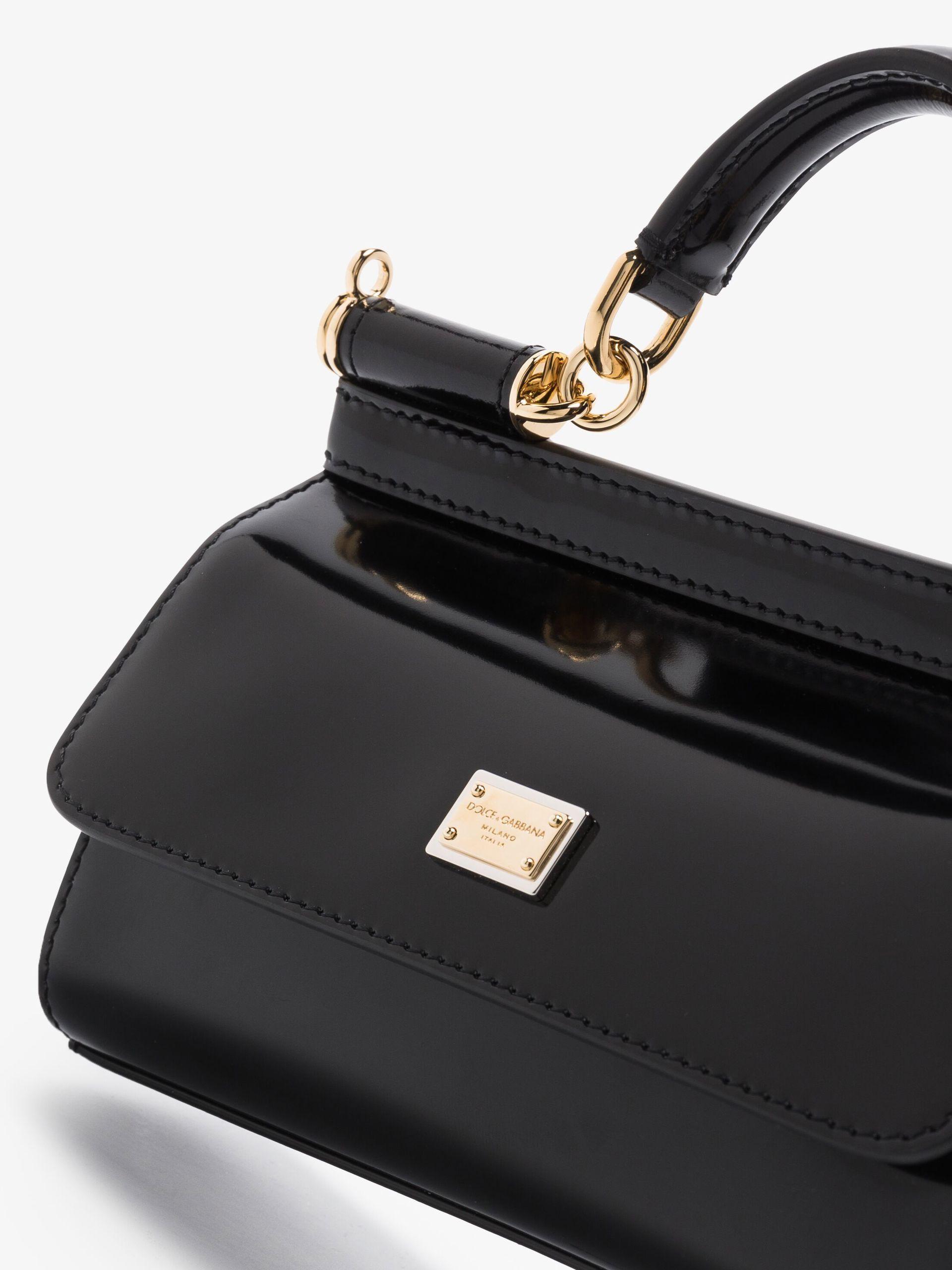 Dolce & Gabbana Black Sicily Small Leather Bag