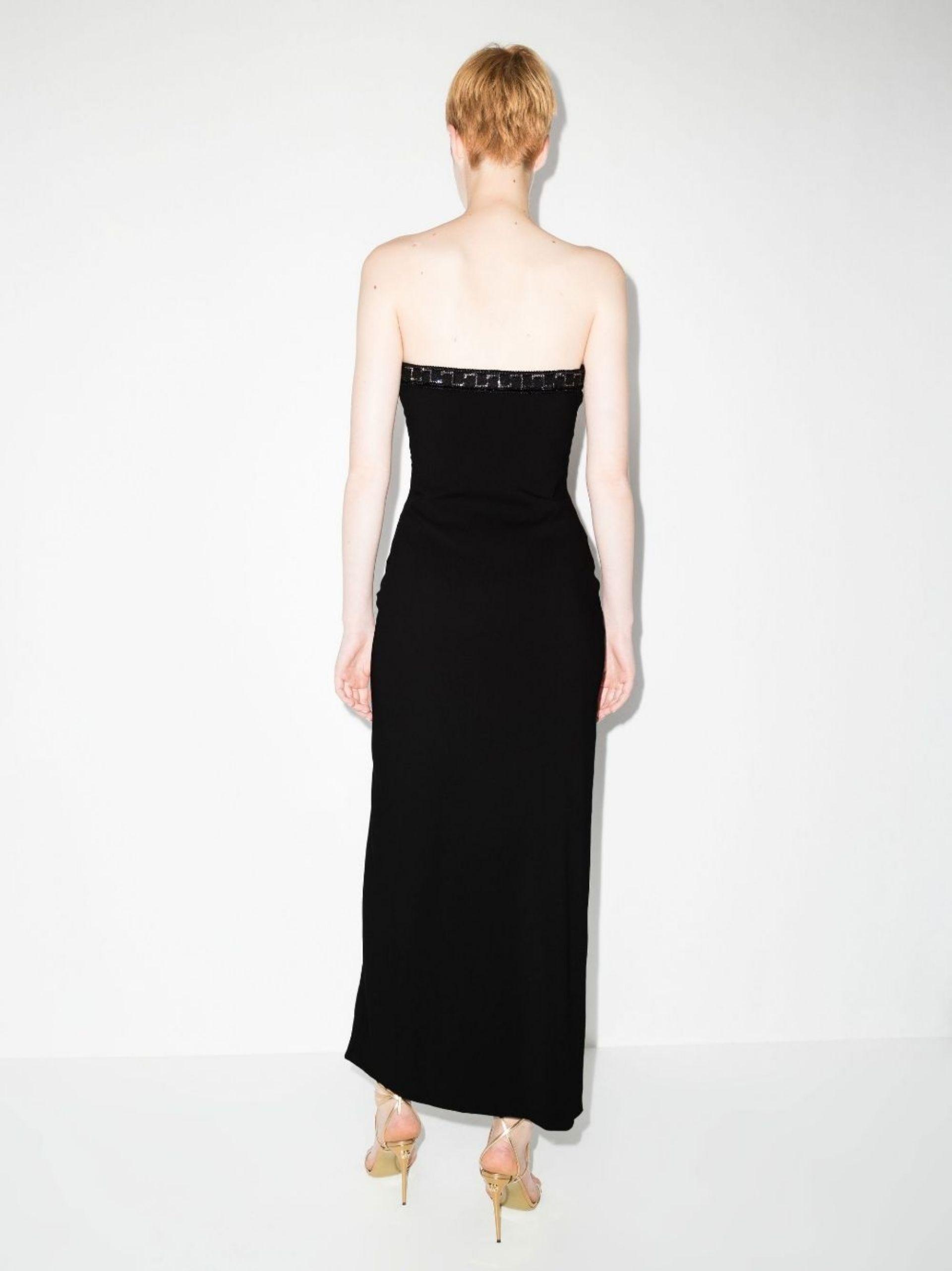 【送料&関税込】Versace Satin Dress With Safety Pin VERSACE satin mini dress with safety pin detail Black Versace