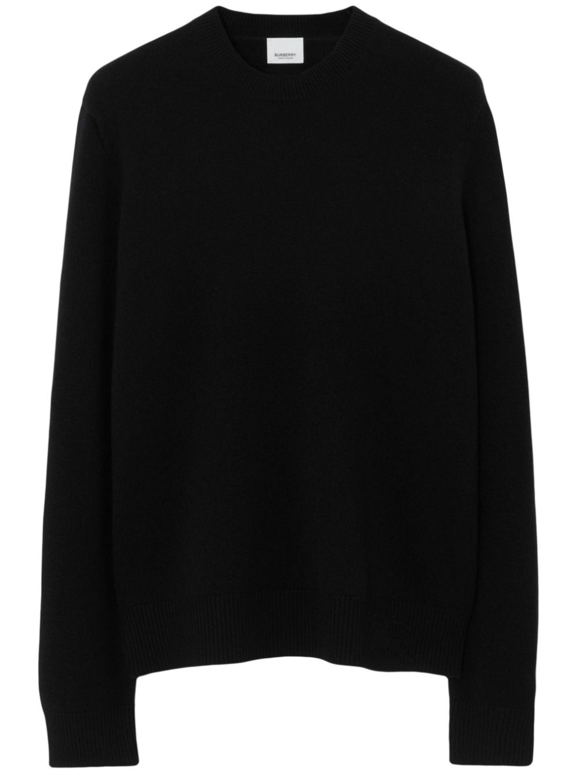 Burberry Long-sleeve Cashmere Jumper in Black for Men | Lyst