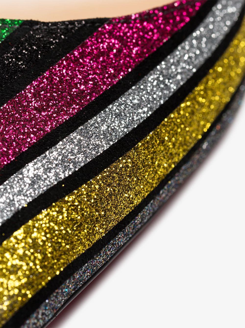 Christian Louboutin Multicoloured So Kate 120 Rainbow Glitter Leather Pumps  | Lyst