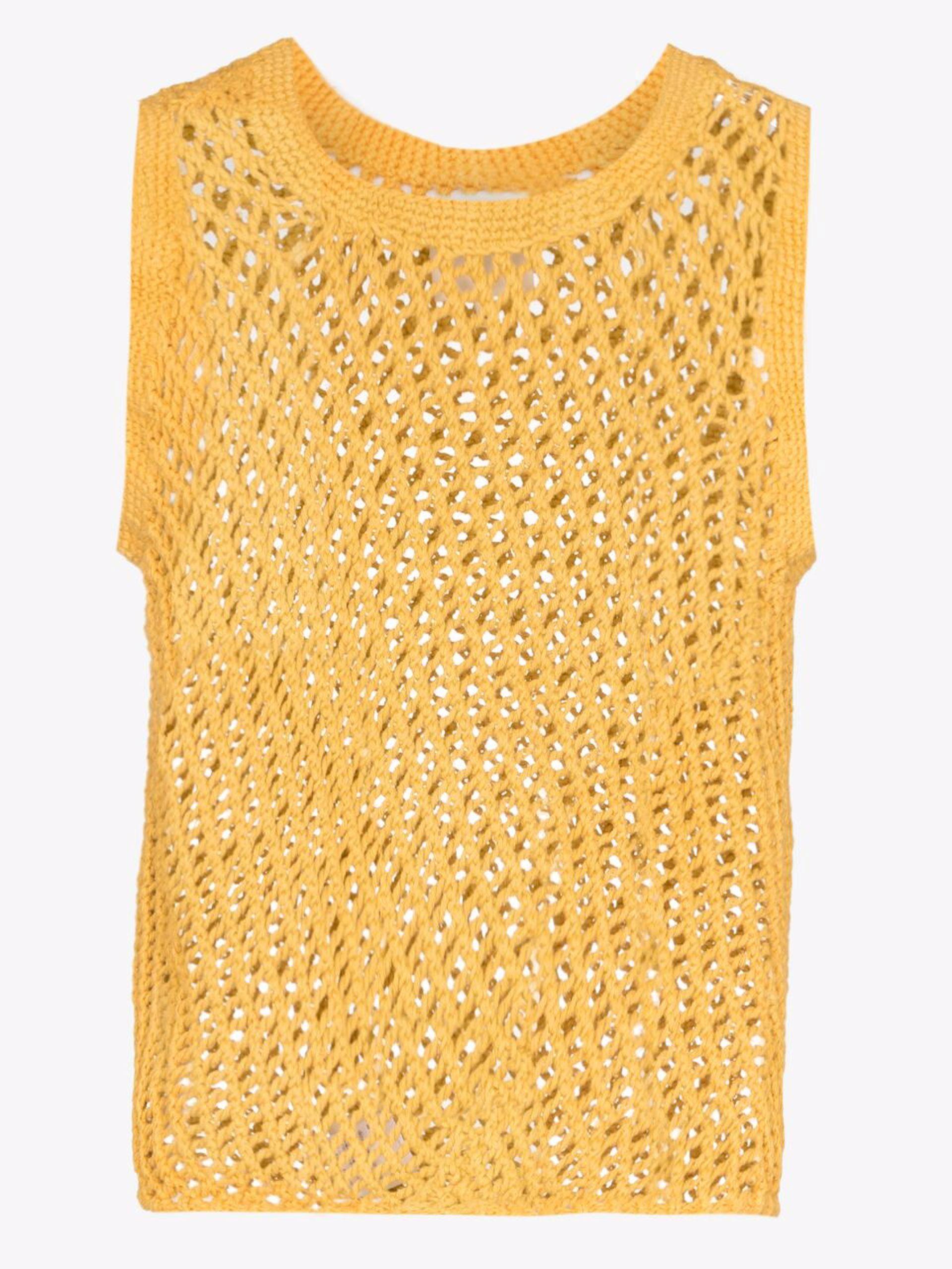 Nicholas Daley Open Knit Cotton Vest Top in Yellow for Men | Lyst