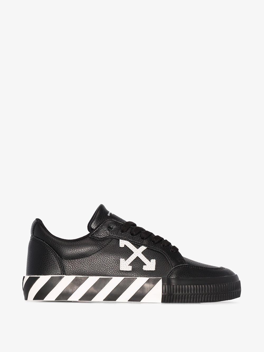 mental Frustration Erobring Off-White c/o Virgil Abloh Leather Black Arrow Vulcanized Low Top Sneakers  - Lyst