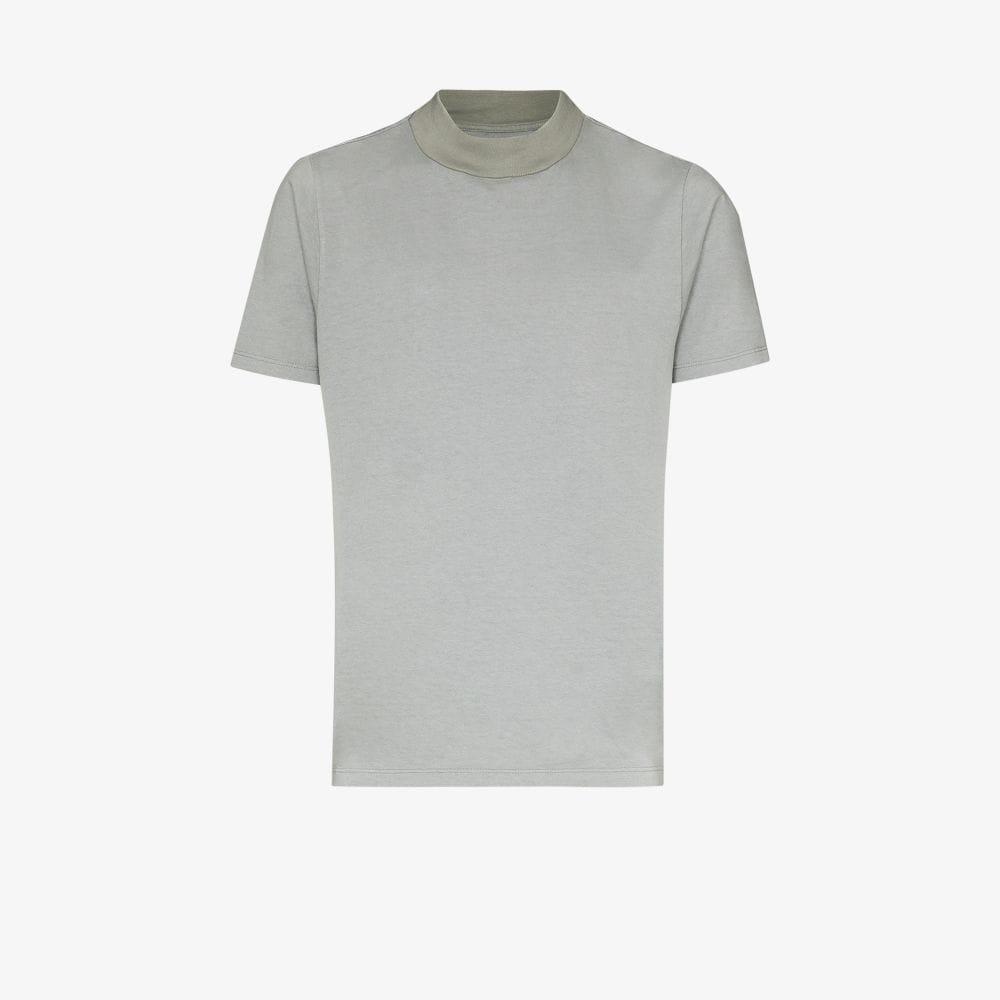 Download Les Tien Mock Neck Cotton T-shirt in Grey (Gray) for Men ...