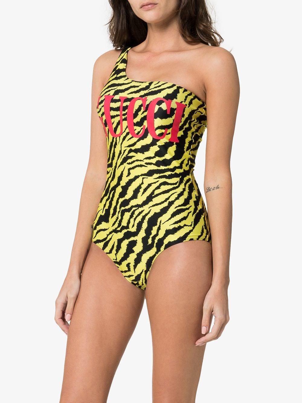 Sparkling Swimsuit With Zebra Print 
