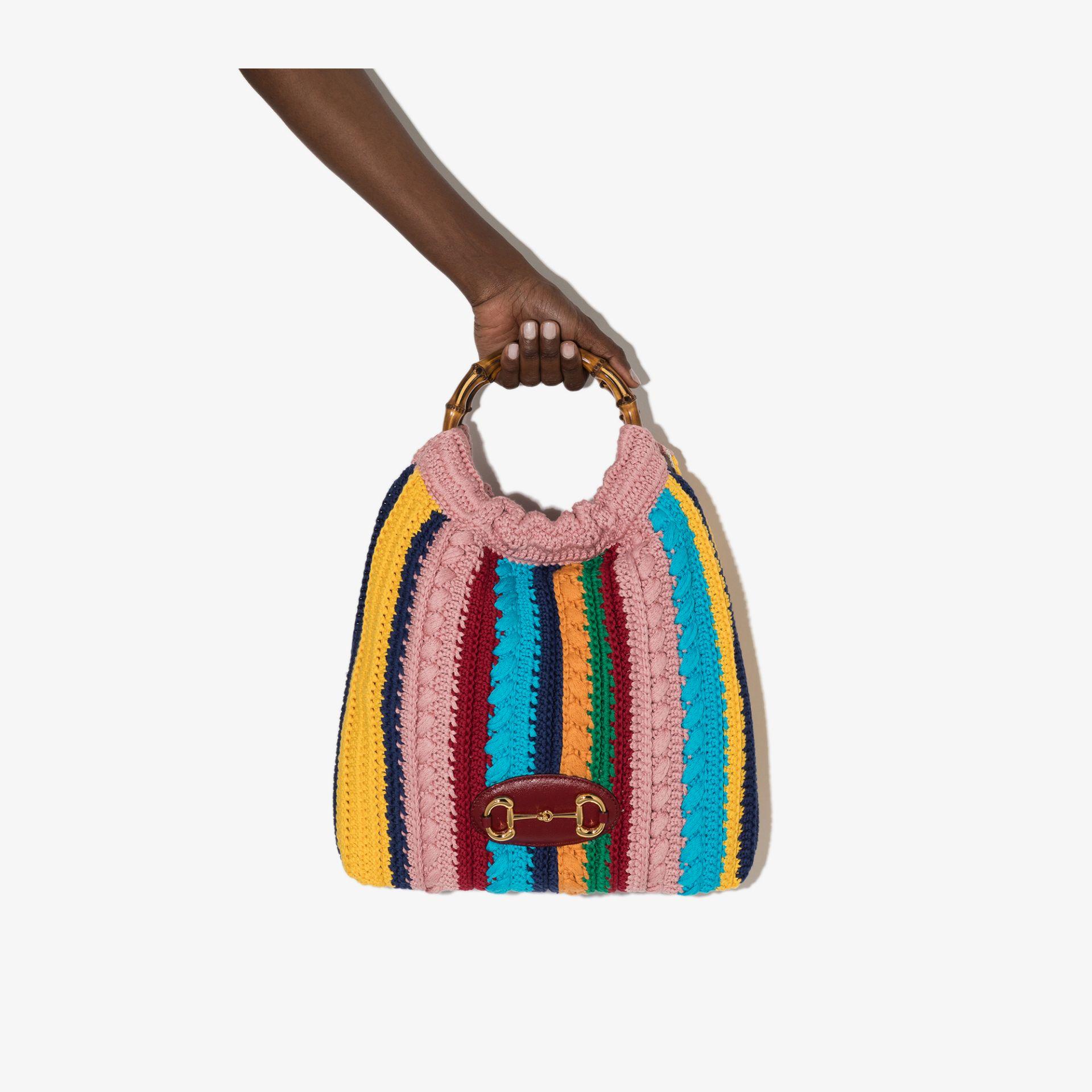 Gucci Multicolor Crochet Fabric and Leather Saint Tropez Zip Pouch -  ShopStyle Clutches