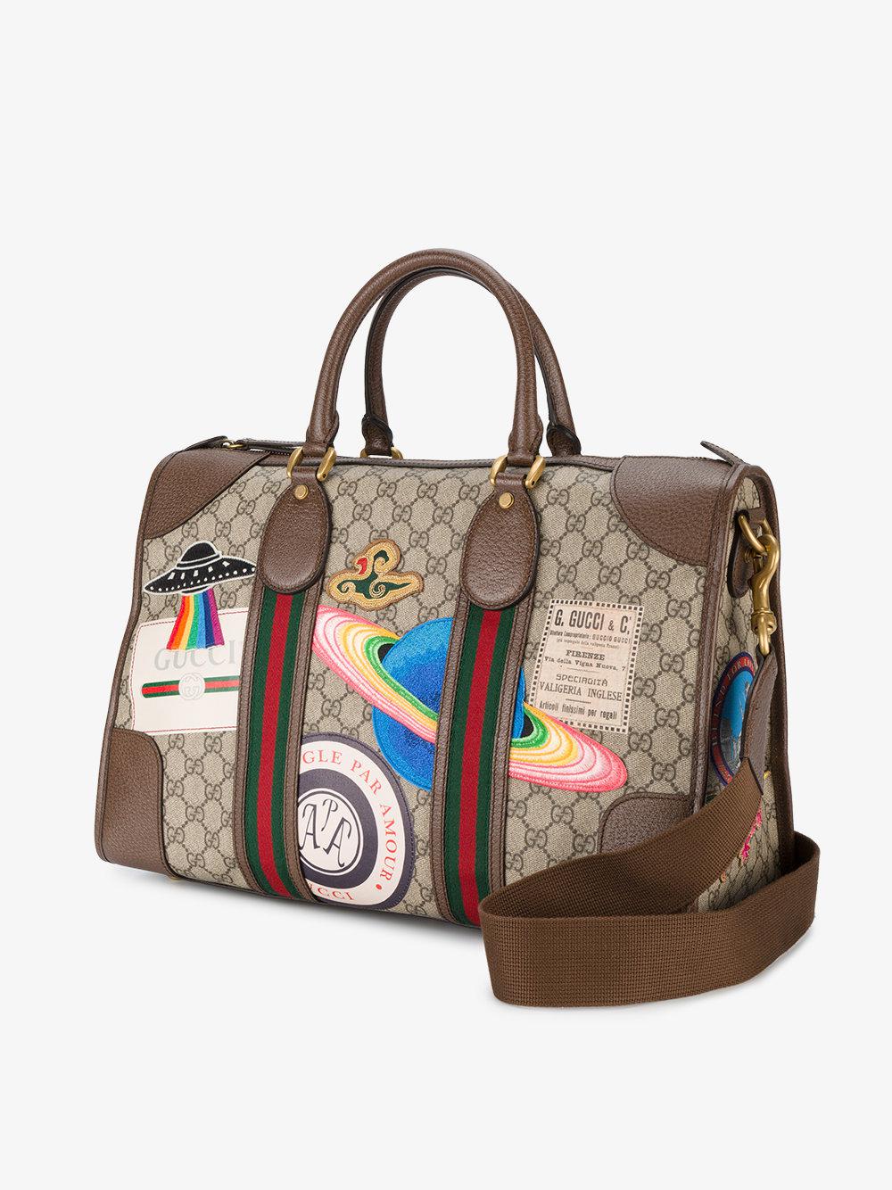 Gucci Soft GG Supreme Carry-On Duffel Bag  Weekend duffle bag, Leather  duffle, Bags