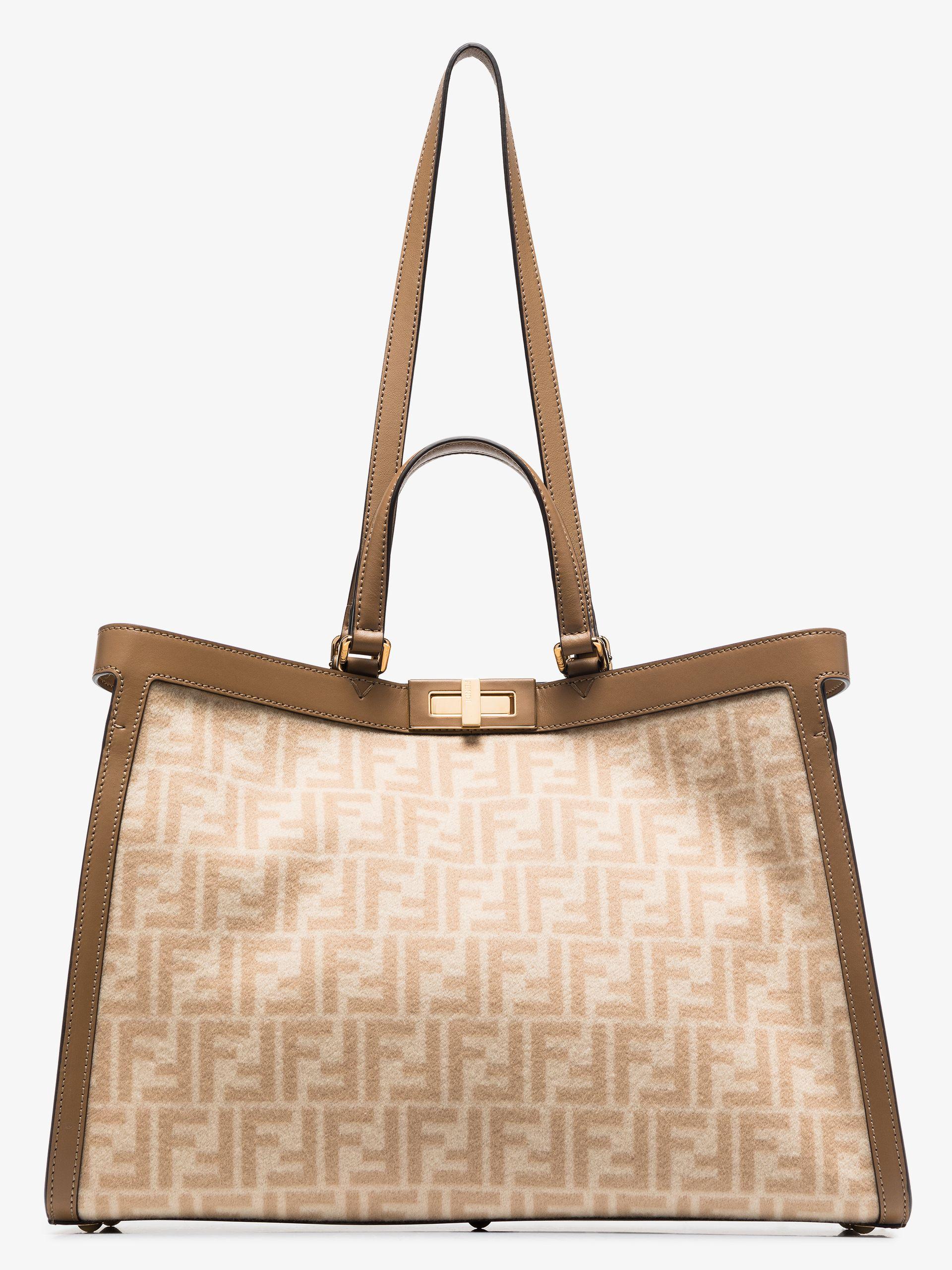 FENDI jacquard-logo canvas tote bag - Neutrals