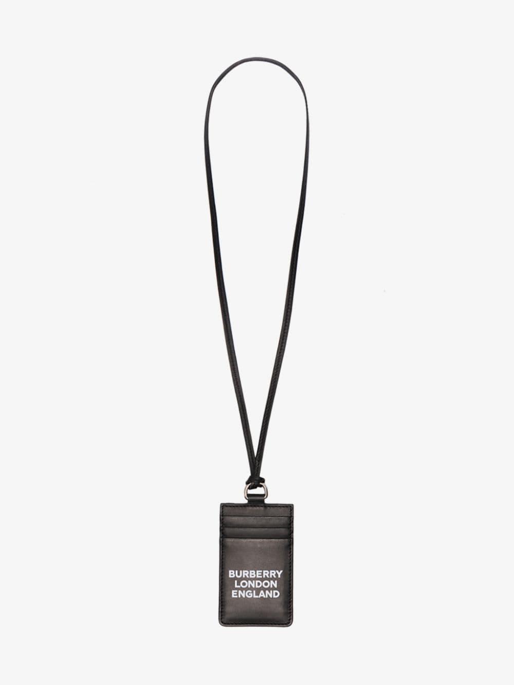 Leather key ring Burberry Black in Leather - 26944568