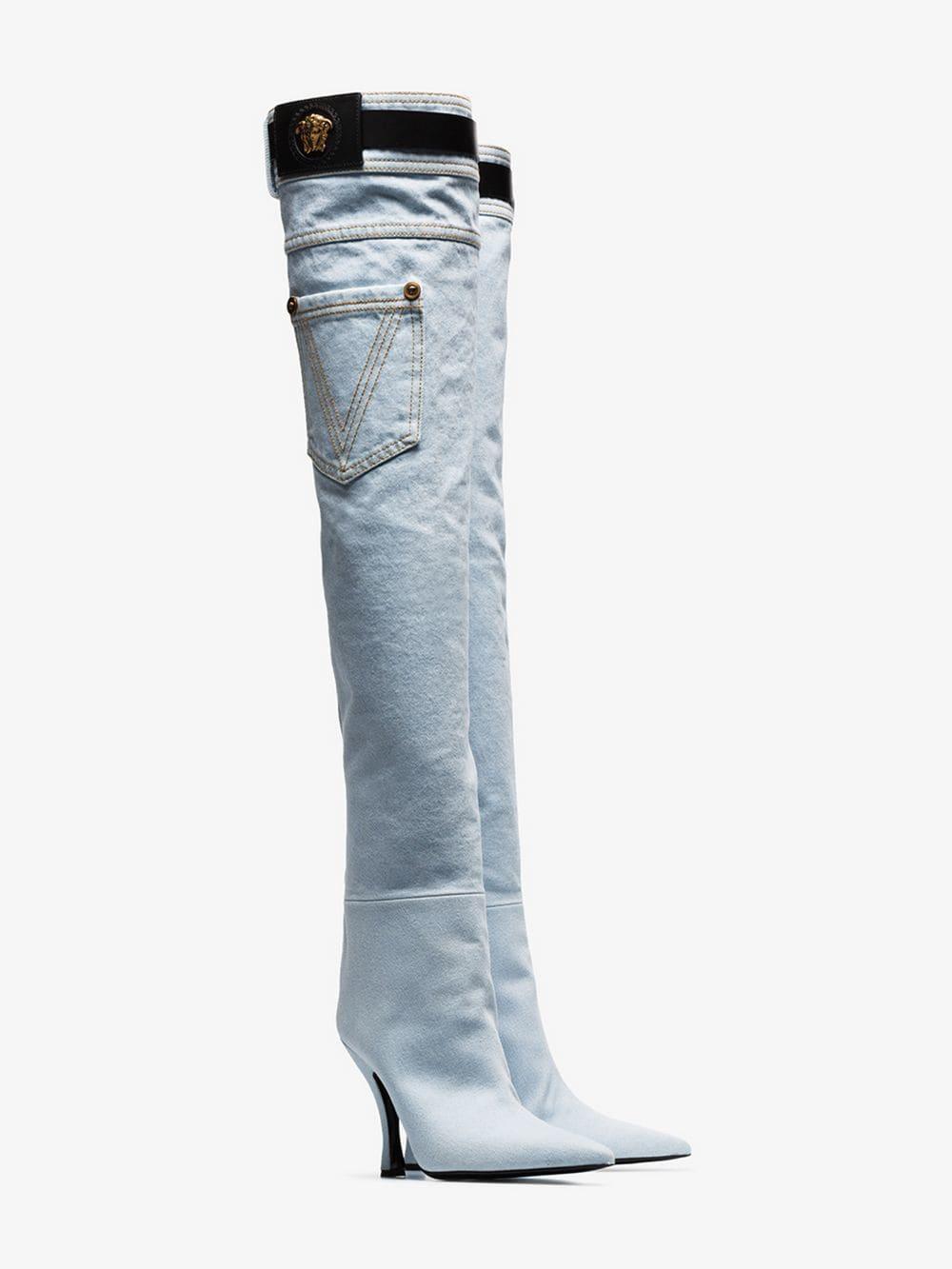 Thigh boots 2025 and jeans