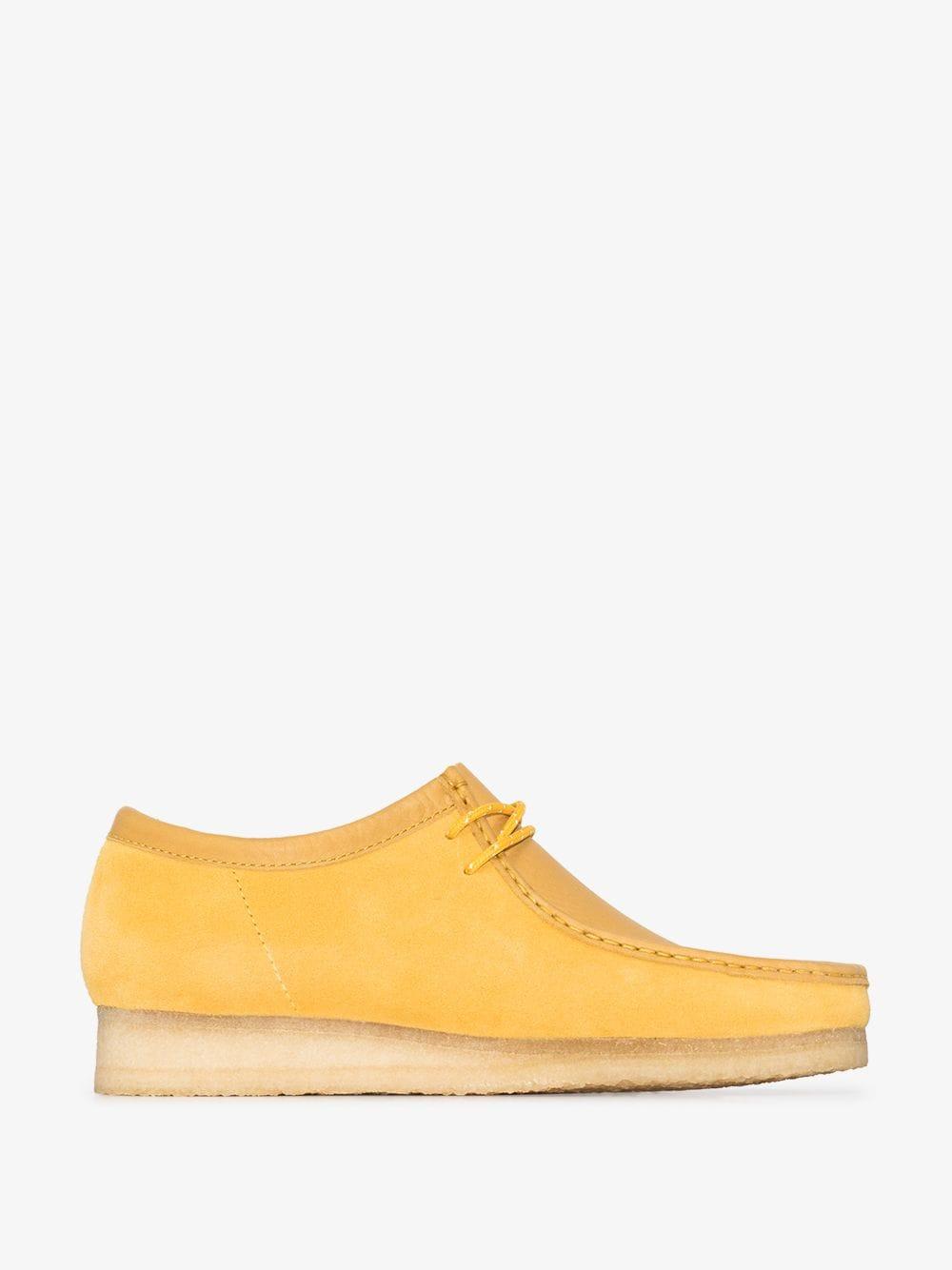 Clarks Suede Wallabee Laceup Shoes in Yellow for Men Lyst