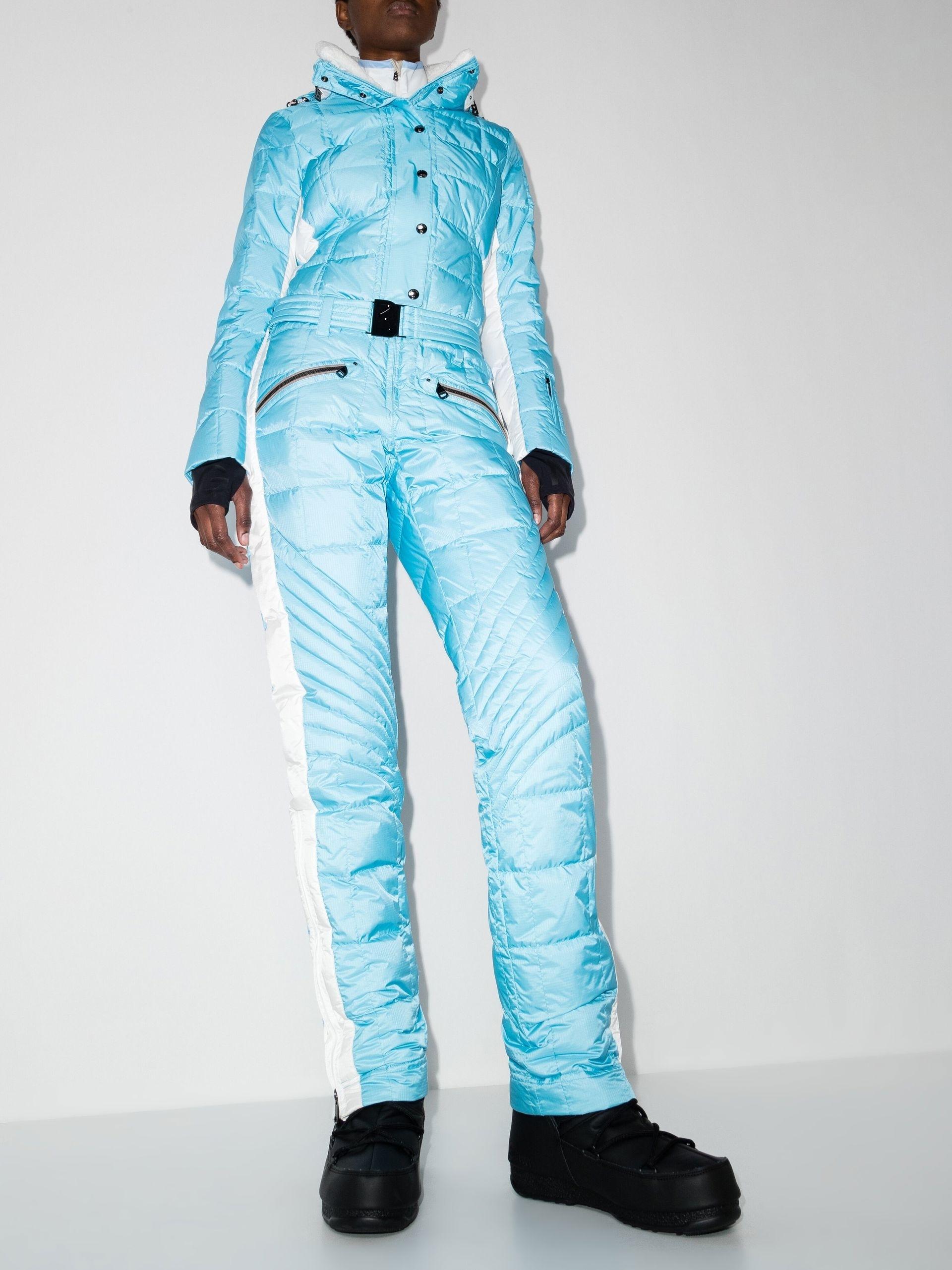Bogner Gaia Quilted Ski Suit in Blue | Lyst