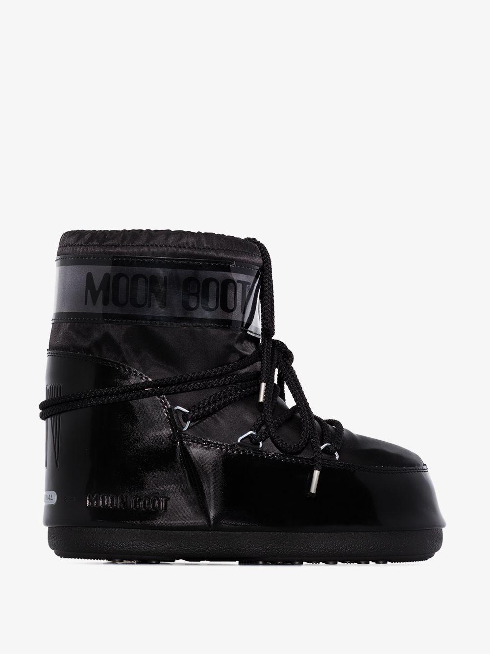 moon boot classic low glance boots black