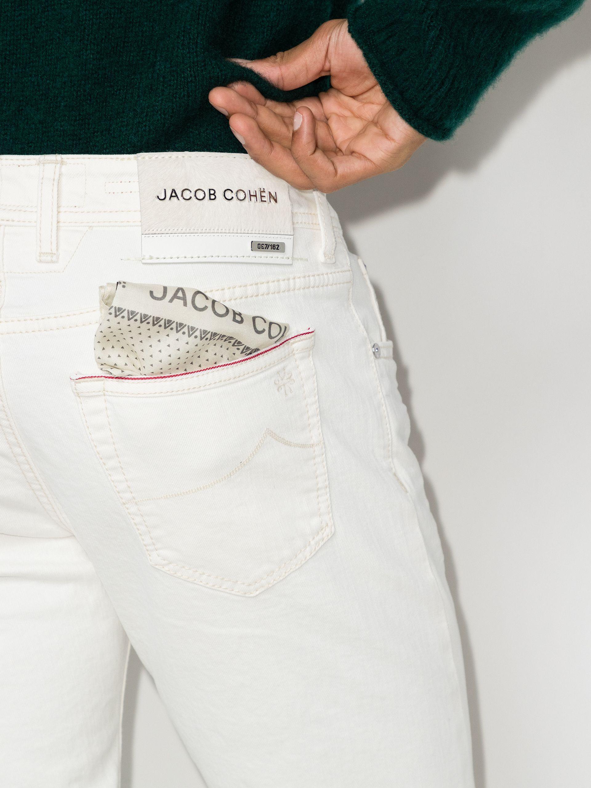 Jacob Cohen Denim Nick Slim Leg Jeans in White for Men | Lyst