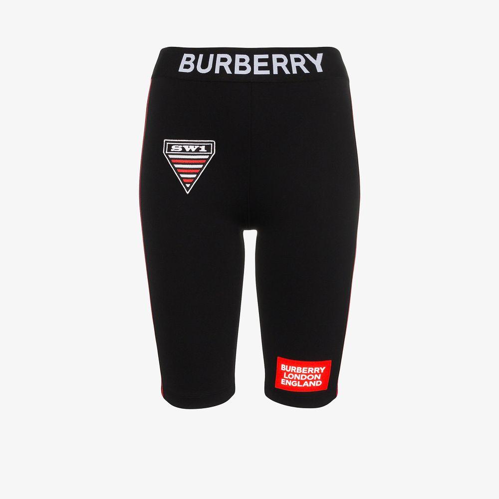 Burberry Logo Graphic Stretch Cycling Shorts in Black | Lyst