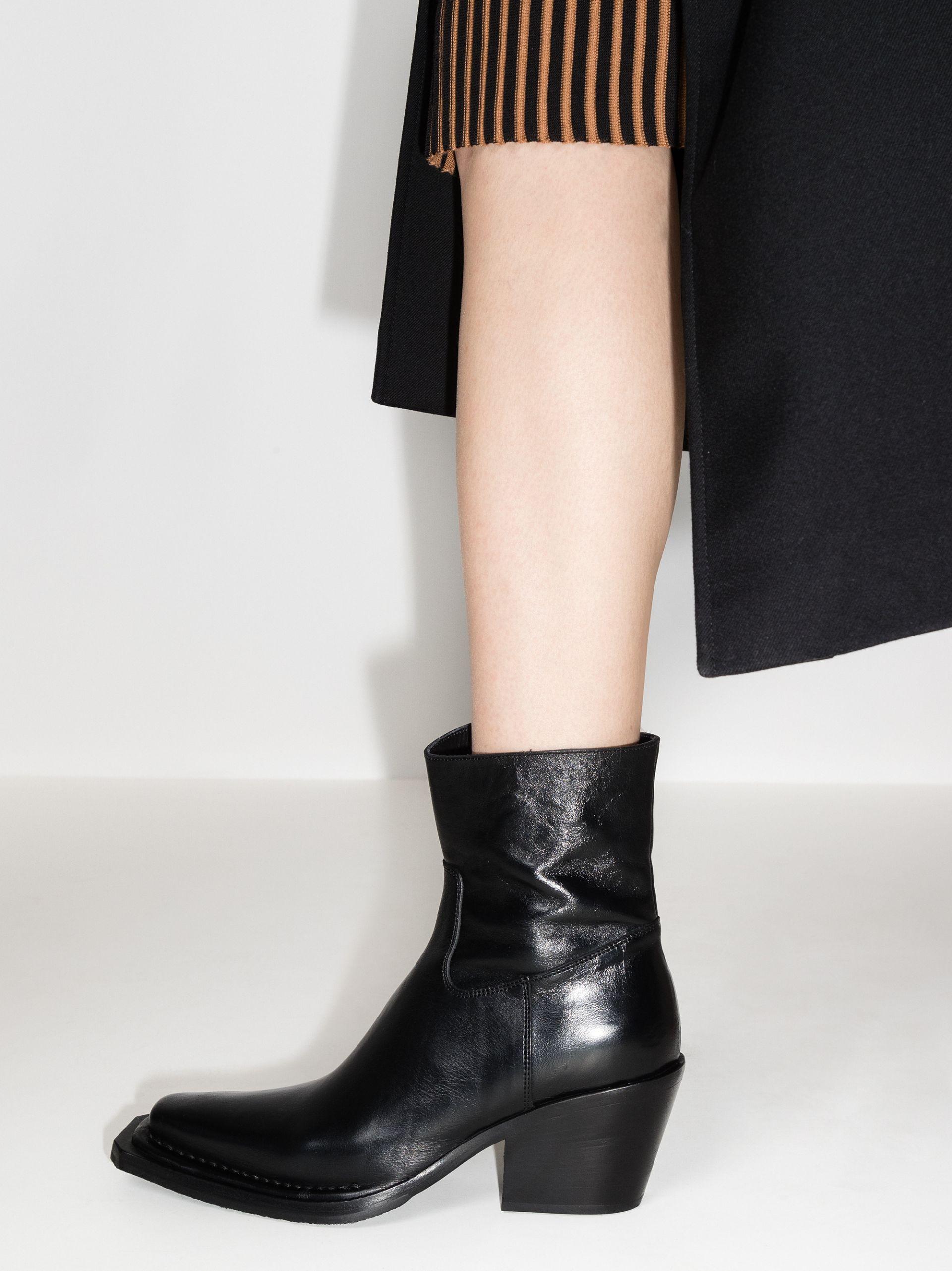Acne Studios Leather Boots in Black |