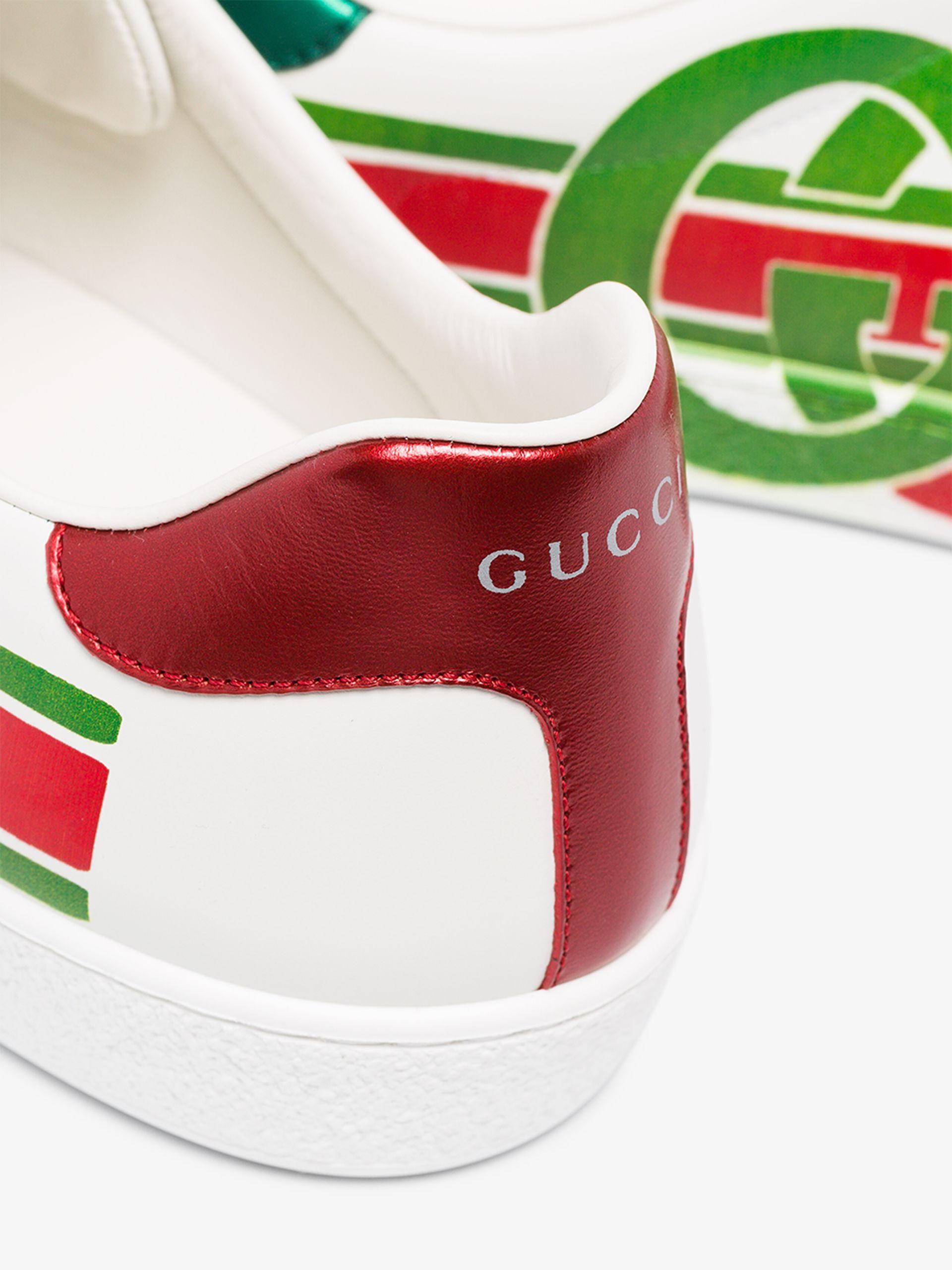 gucci sneakers red and green back