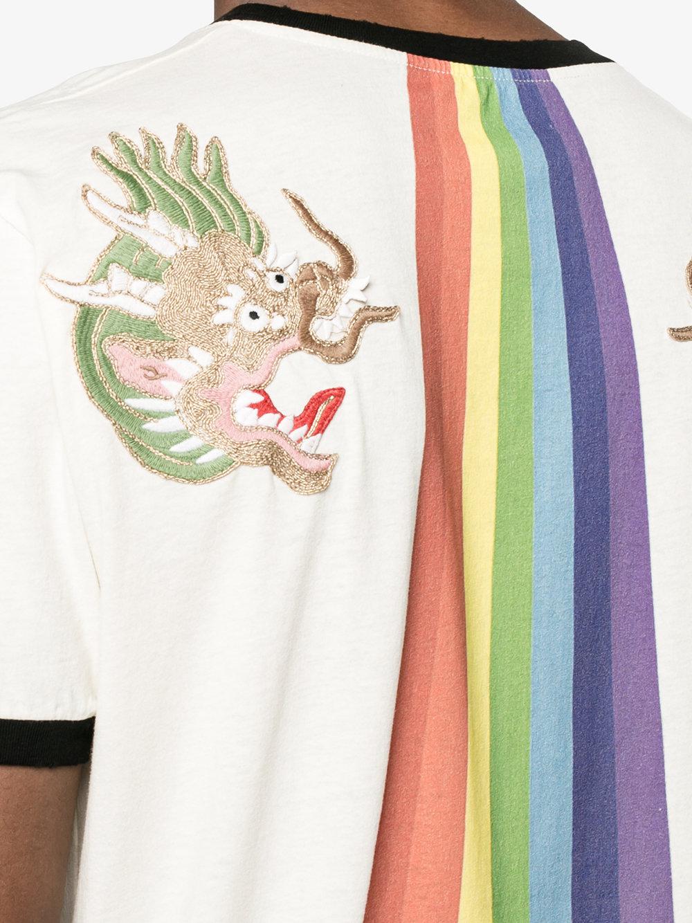 Gucci Cotton Ufo Rainbow Print T-shrit 