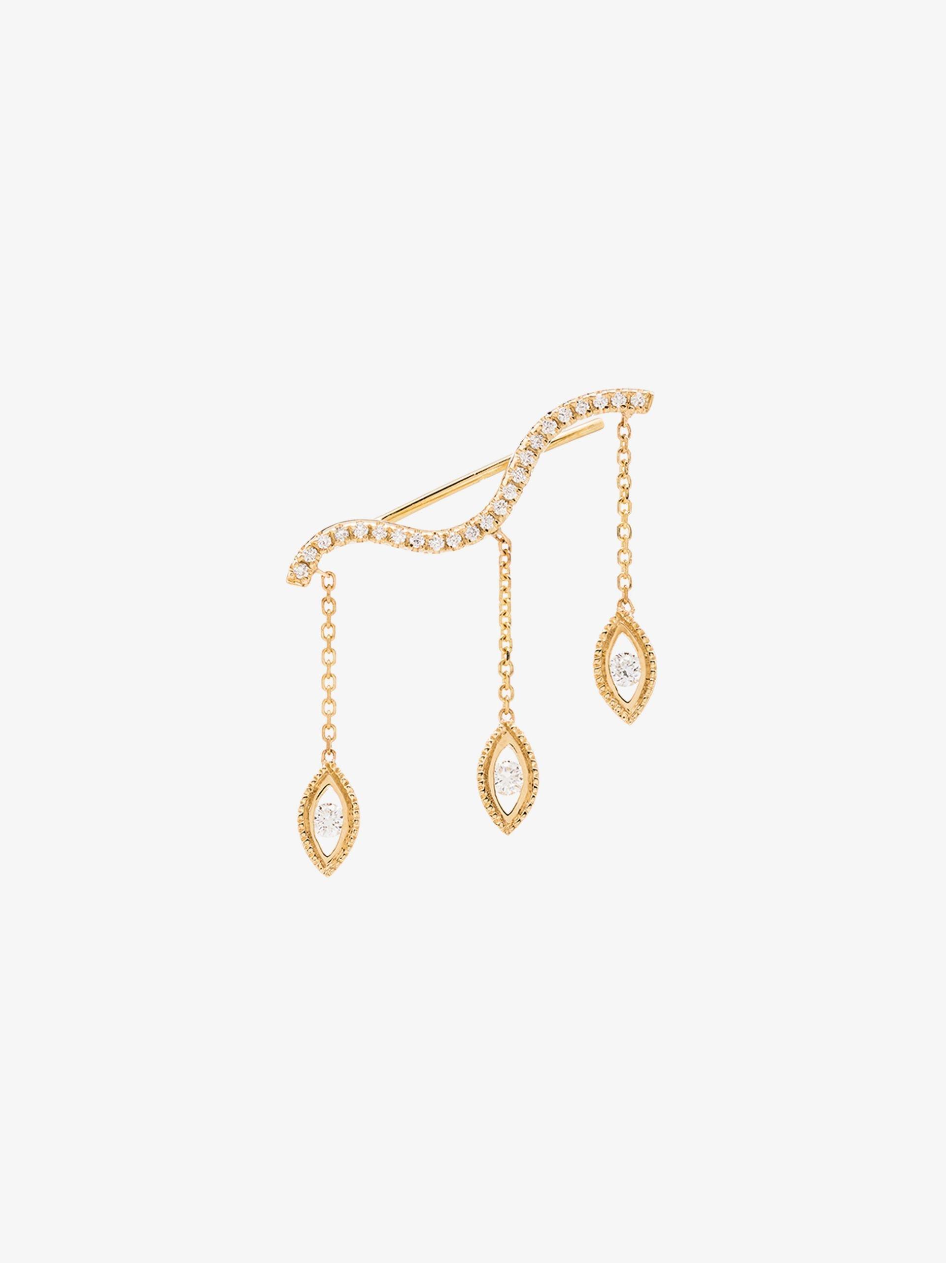 KIMAI 18k Felicity Diamond Drop Earring in White | Lyst