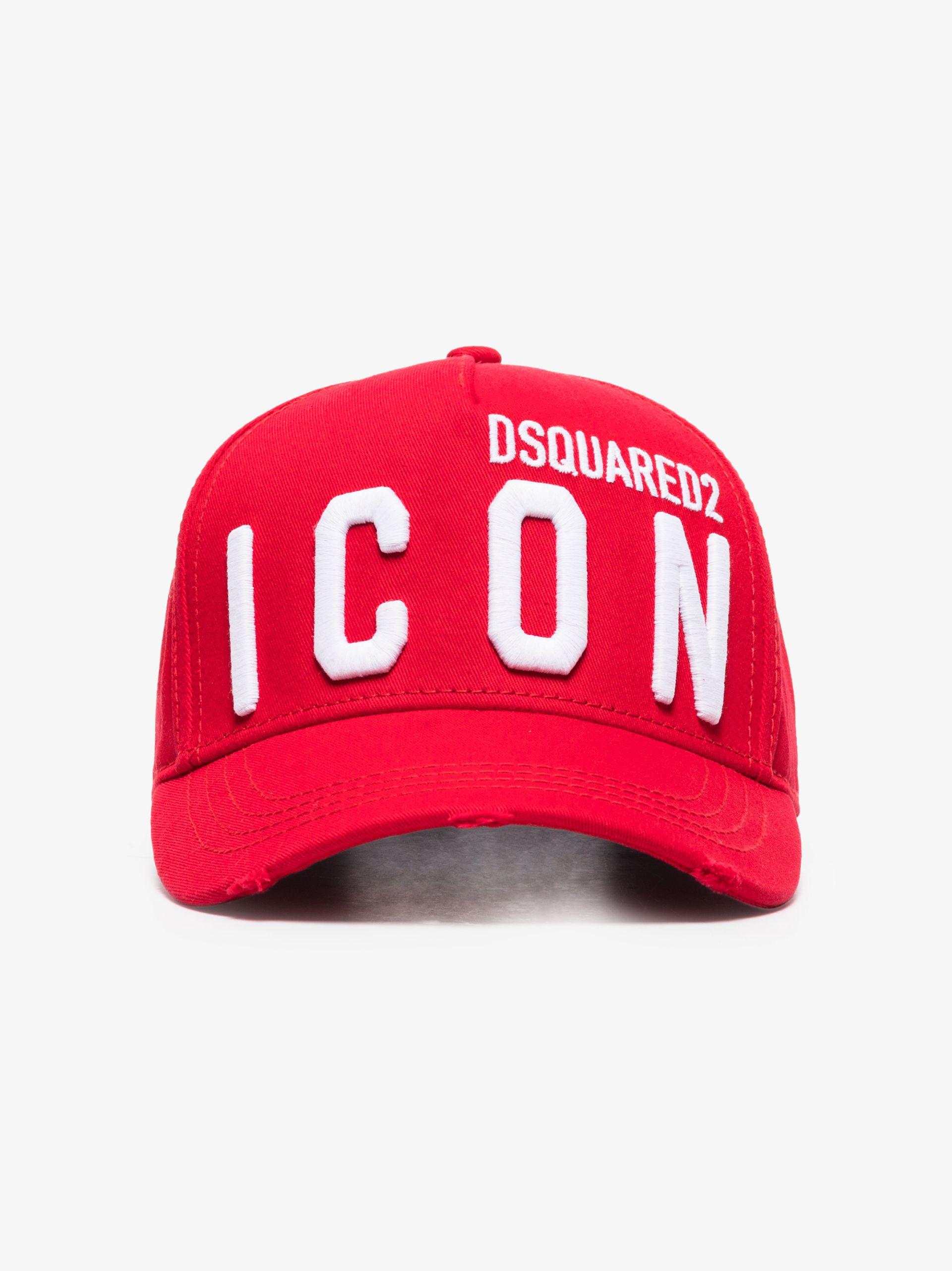 DSquared² Icon Baseball Cap in Red for 