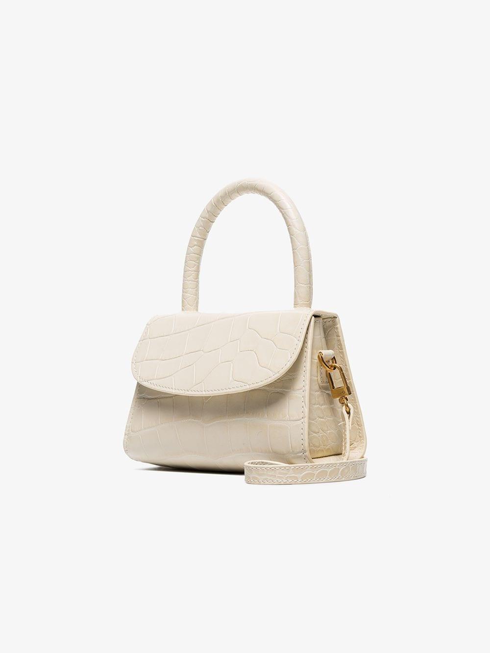 Mini Cream Croco Embossed Leather - BY FAR