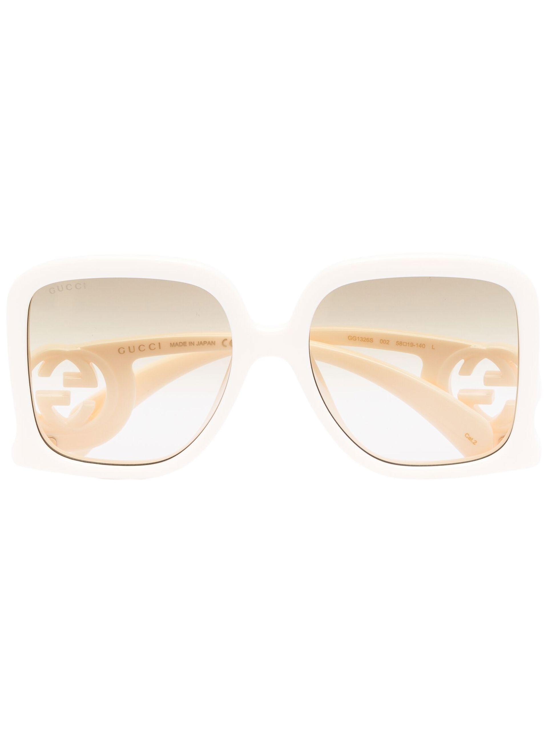 Gucci Chaise-lounge Oversized Sunglasses in Natural | Lyst