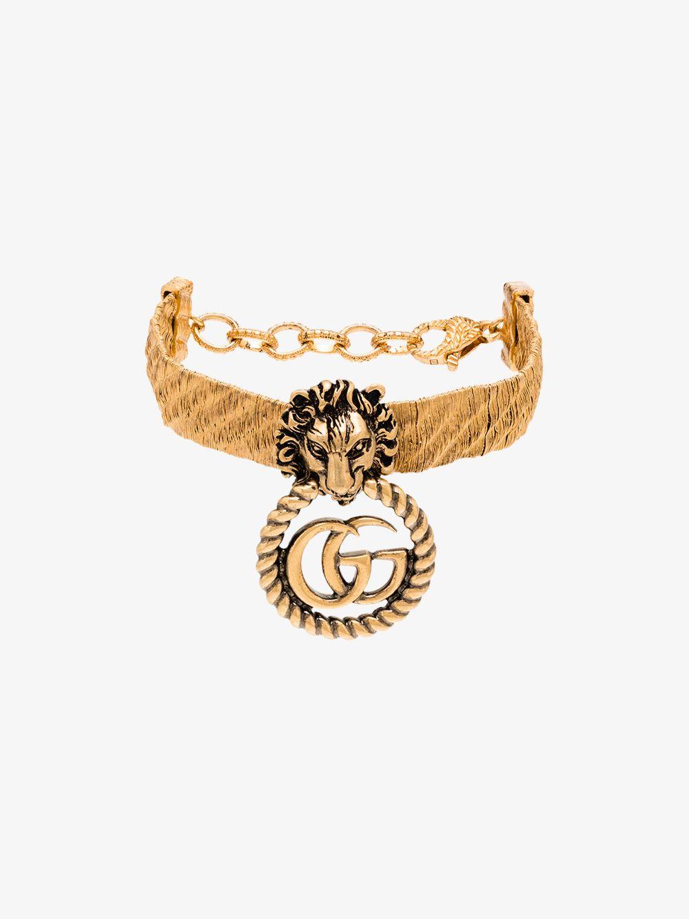 Gucci lion deals bracelet